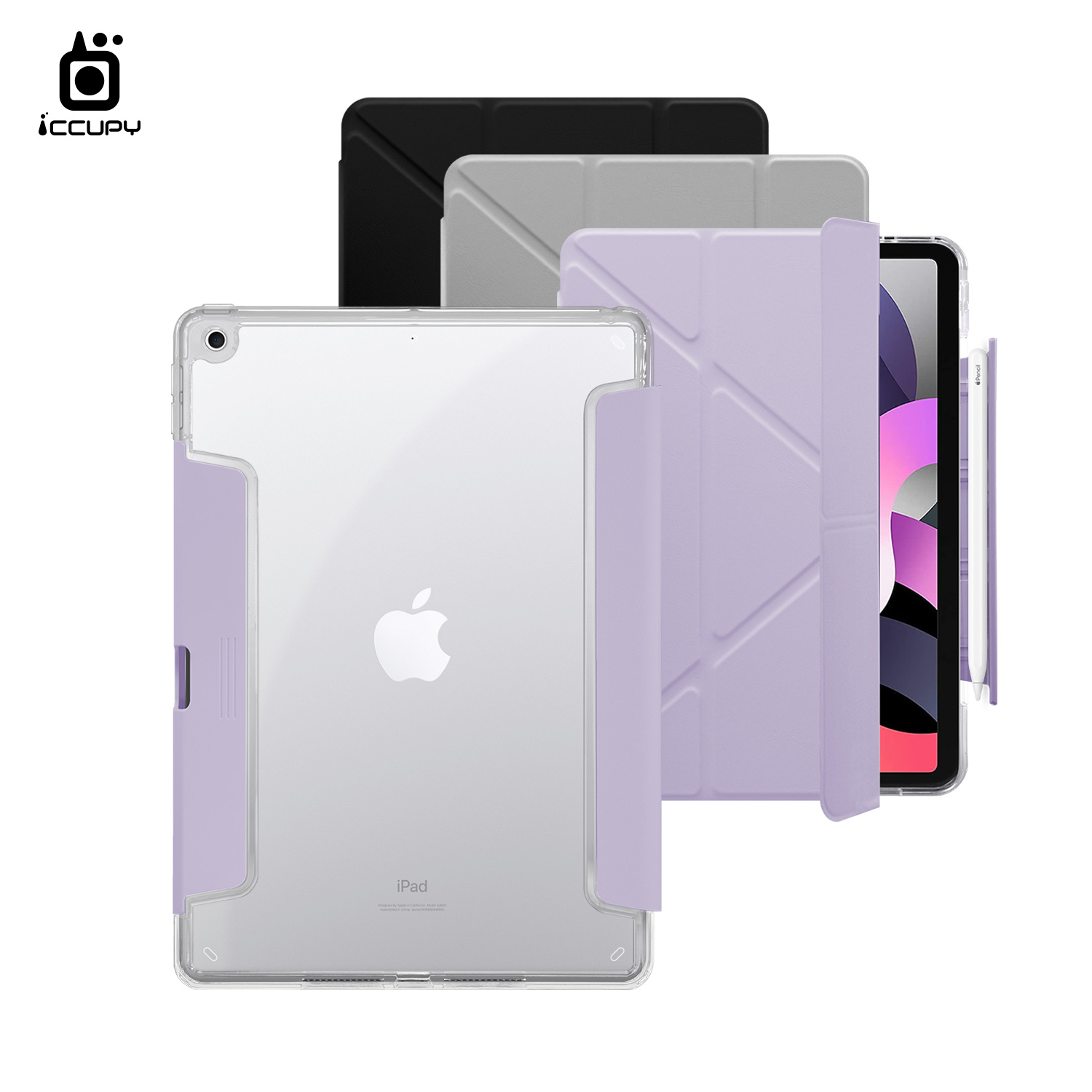 【iCCUPY黑占盾For iPad】黑占盾平板HD系列-隱藏式抽屜筆槽(共三色) For iPad (2020)第8代 10.2吋