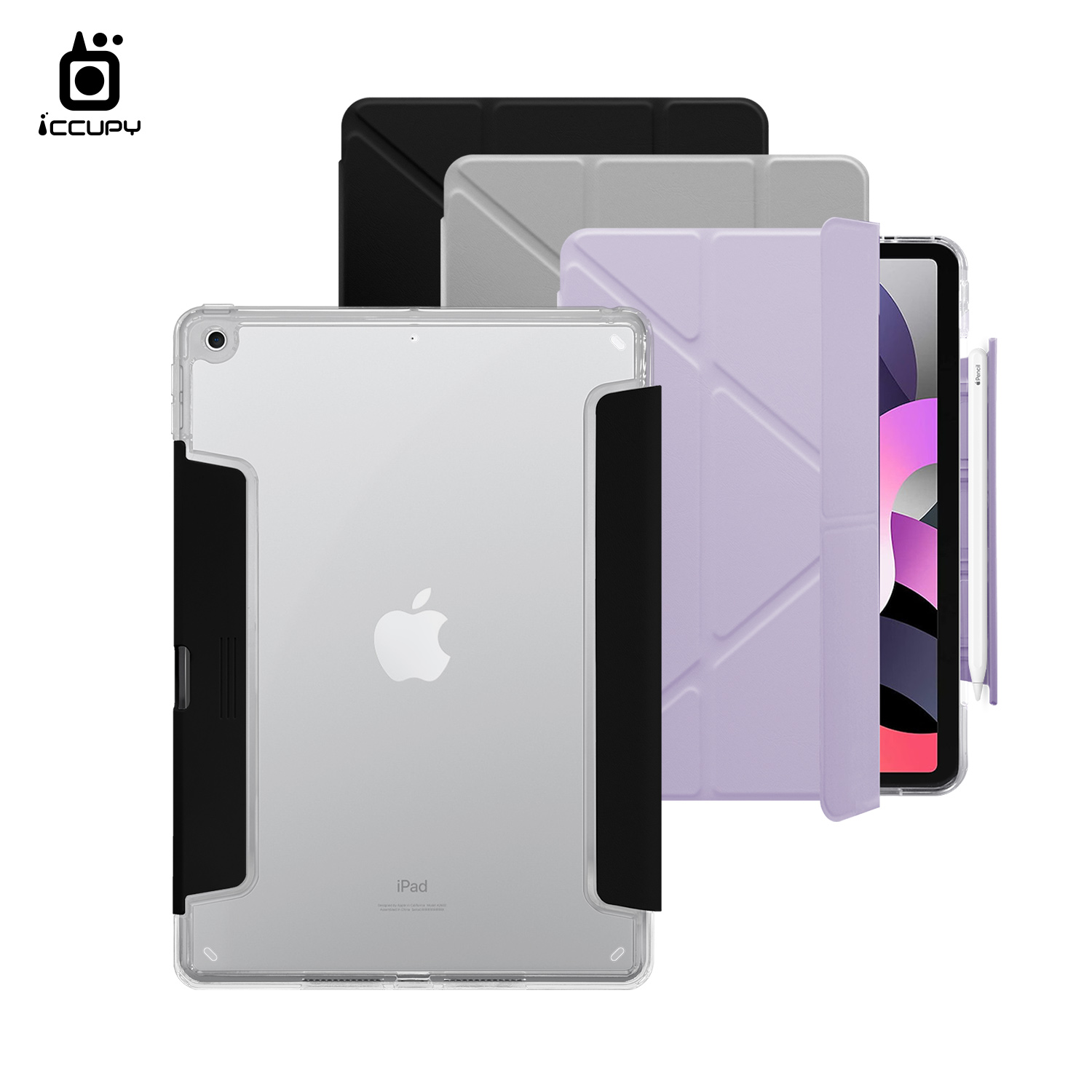 【iCCUPY黑占盾For iPad】黑占盾平板HD系列-隱藏式抽屜筆槽(共三色) For iPad (2021)第9代 10.2吋