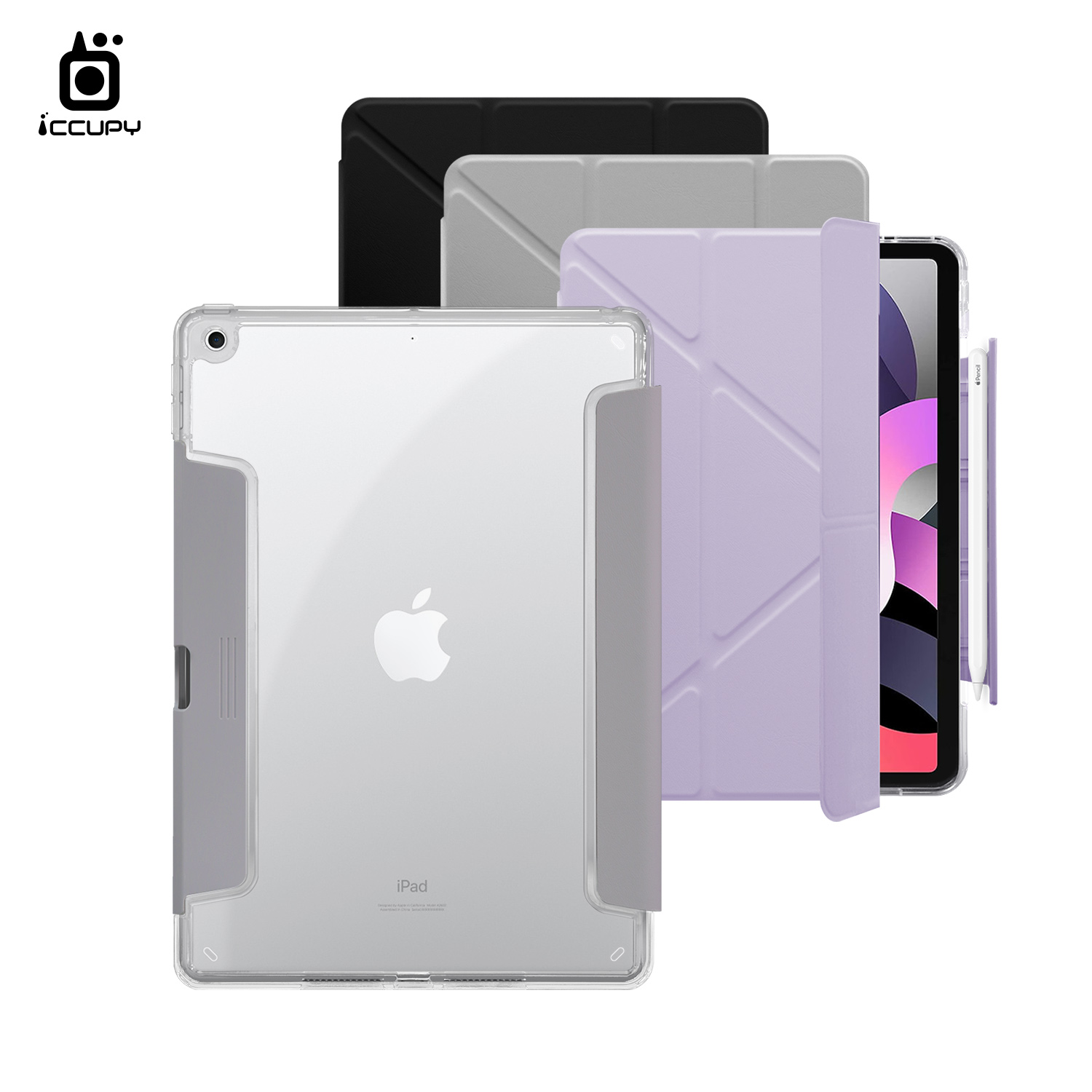 【iCCUPY黑占盾For iPad】黑占盾平板HD系列-隱藏式抽屜筆槽(共三色) For iPad (2019)第7代 10.2吋