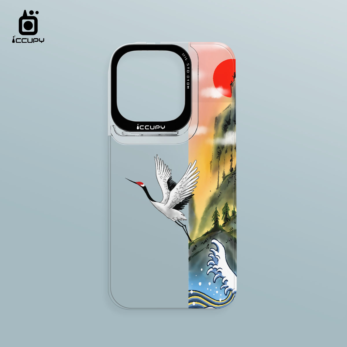 【淨恆HERMAN｜山海與鶴】iCCUPY黑占盾專用透明背板(無外殼)  For iPhone 14 Pro