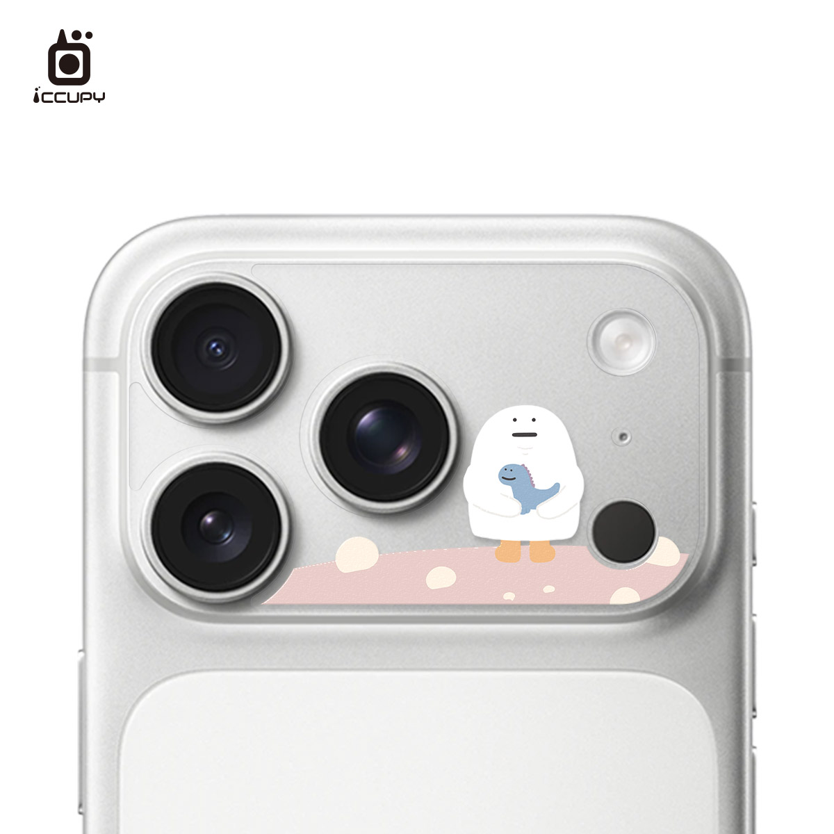 【懶懶怪｜你不是獨自一人】9H霧面彩繪鏡頭底座貼 For iPhone 17 Pro | 文創小物