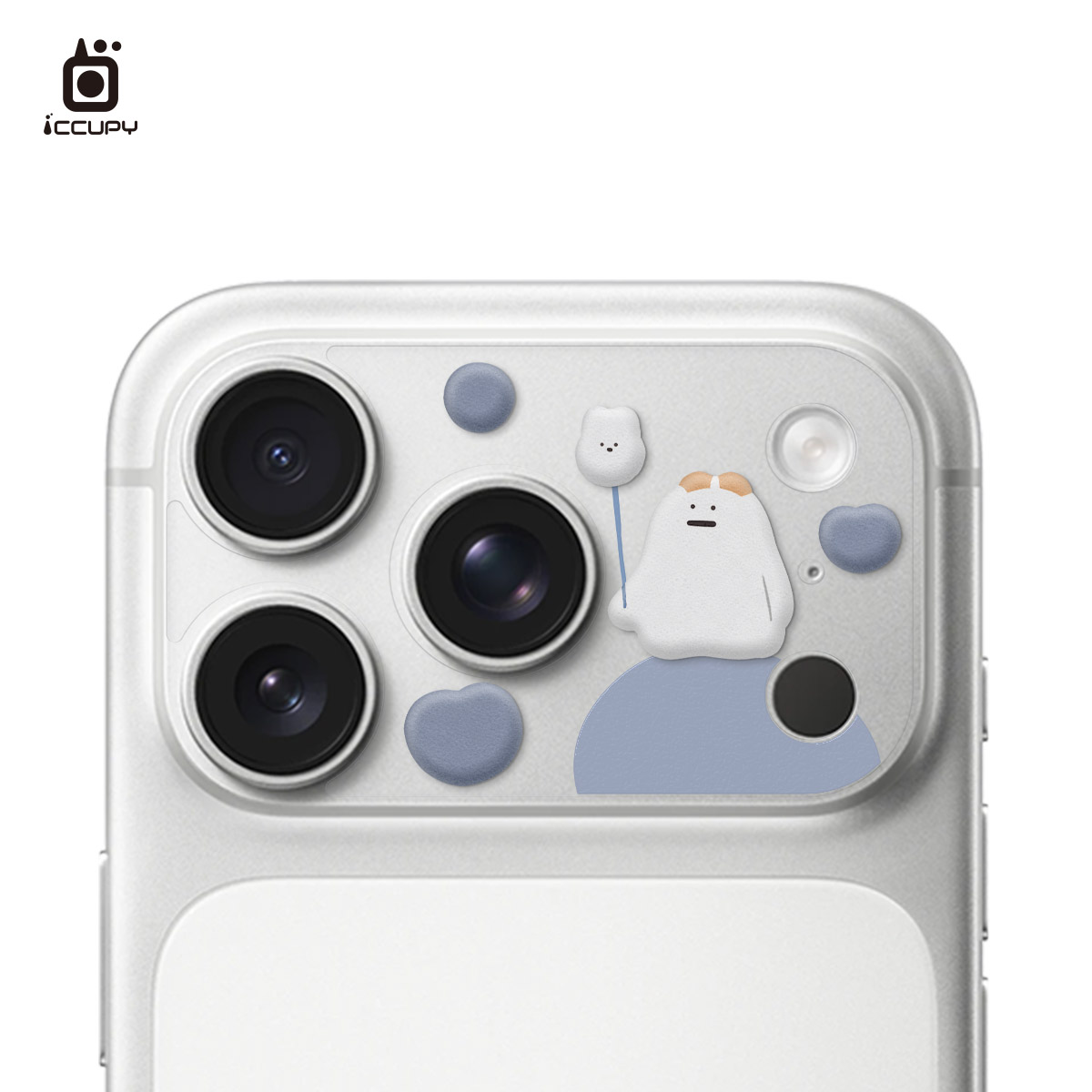 【懶懶怪︱愛自己】9H霧面彩繪鏡頭底座|泡泡貼For iPhone 17 Pro | 文創小物