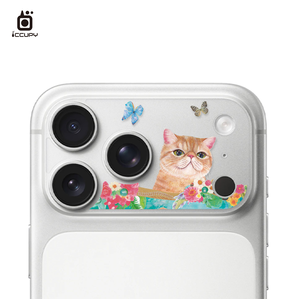 【猫の期待｜小天】9H霧面彩繪鏡頭底座貼 For iPhone 17 Pro Max | 文創小物
