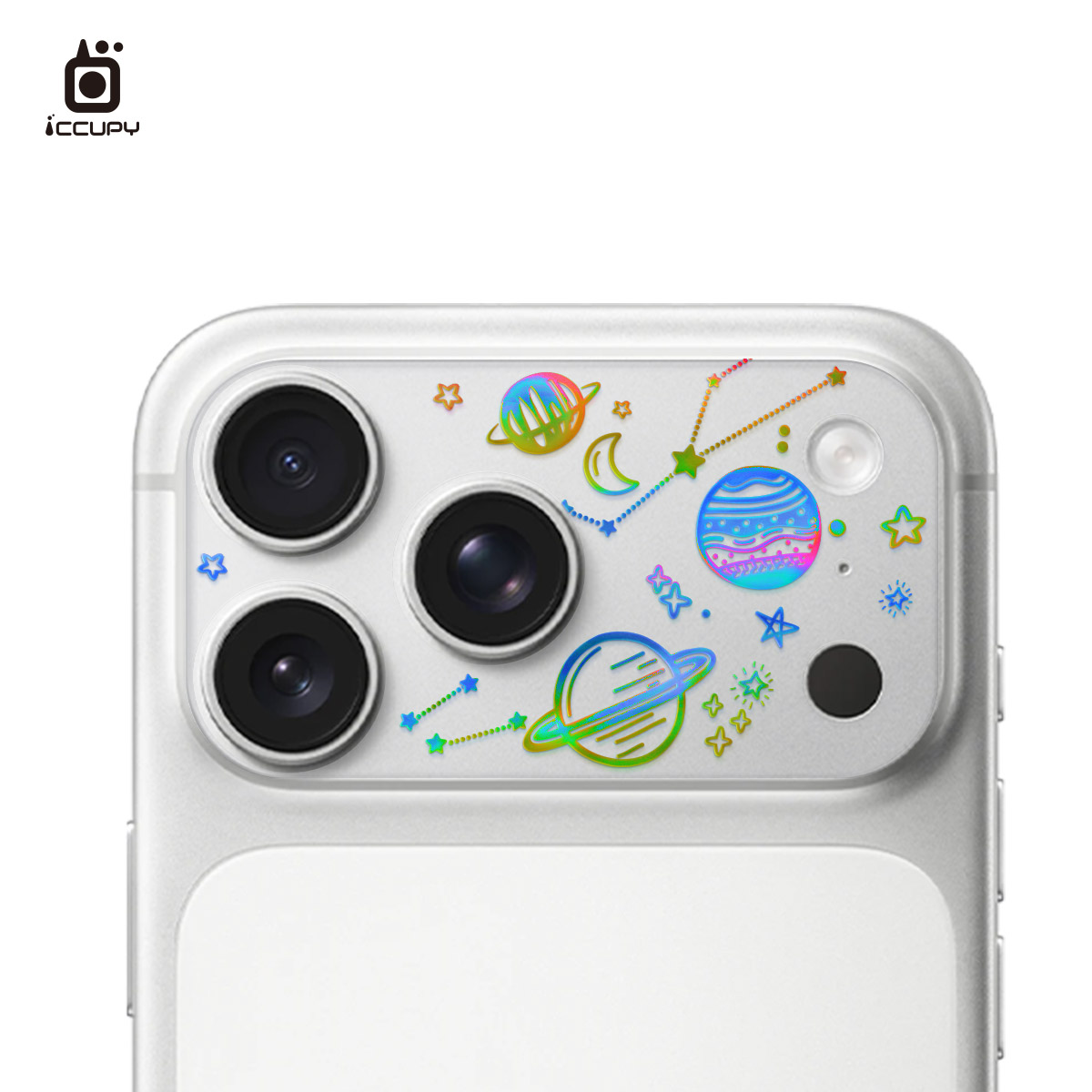 【極光晶雕｜手繪星球】9H霧面鏡頭底座貼-鏡頭鏤空 For iPhone 17 Pro Max