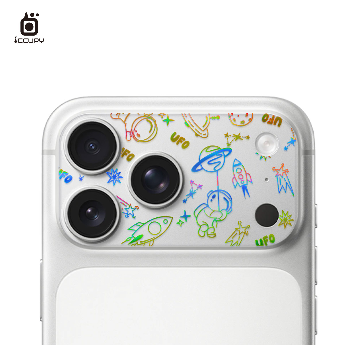 【極光晶雕｜火箭星球】9H霧面鏡頭底座貼-鏡頭鏤空 For iPhone 17 Pro Max