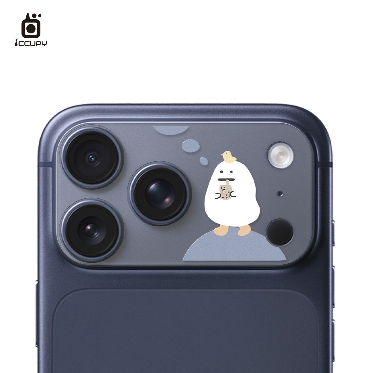 【懶懶怪｜幸福】9H霧面彩繪鏡頭底座貼 For iPhone 17 Pro Max