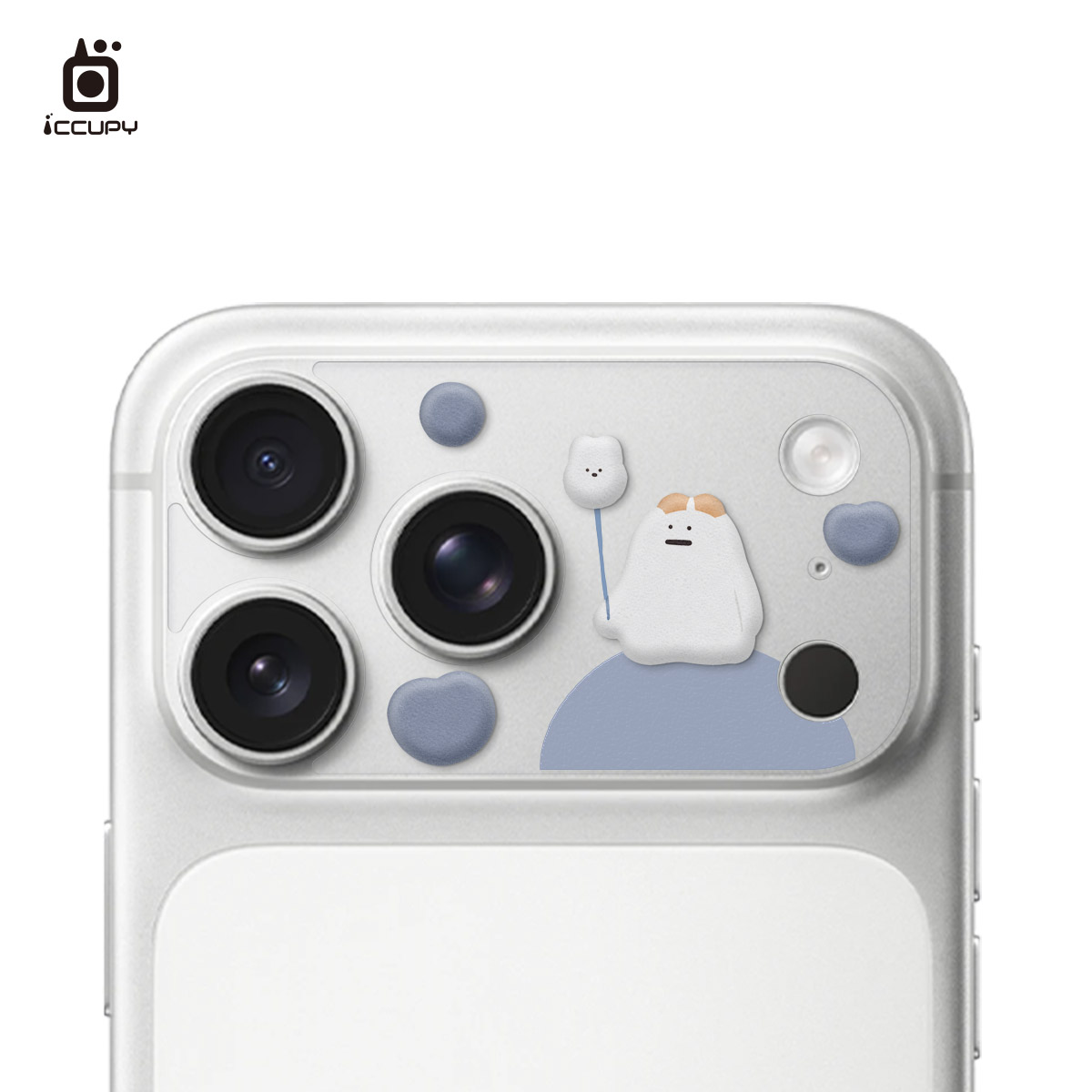 【懶懶怪︱愛自己】9H霧面彩繪鏡頭底座|泡泡貼For iPhone 17 Pro Max | 文創小物