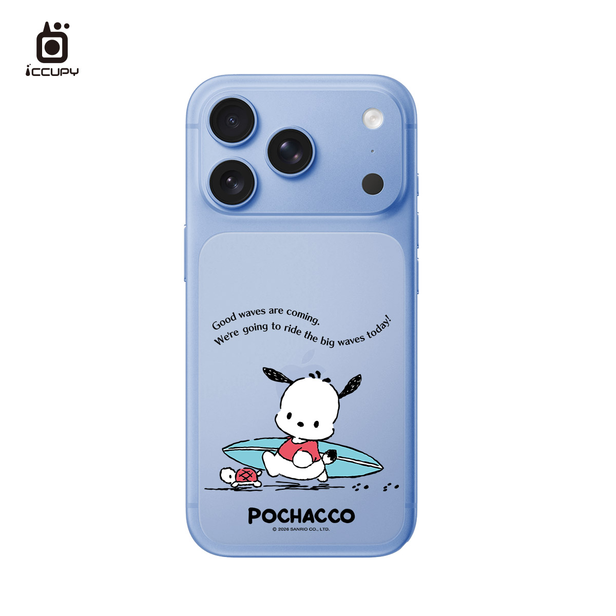 【三麗鷗｜衝浪帕恰】9H霧面彩繪背貼 For iPhone 18 Pro | 文創小物
