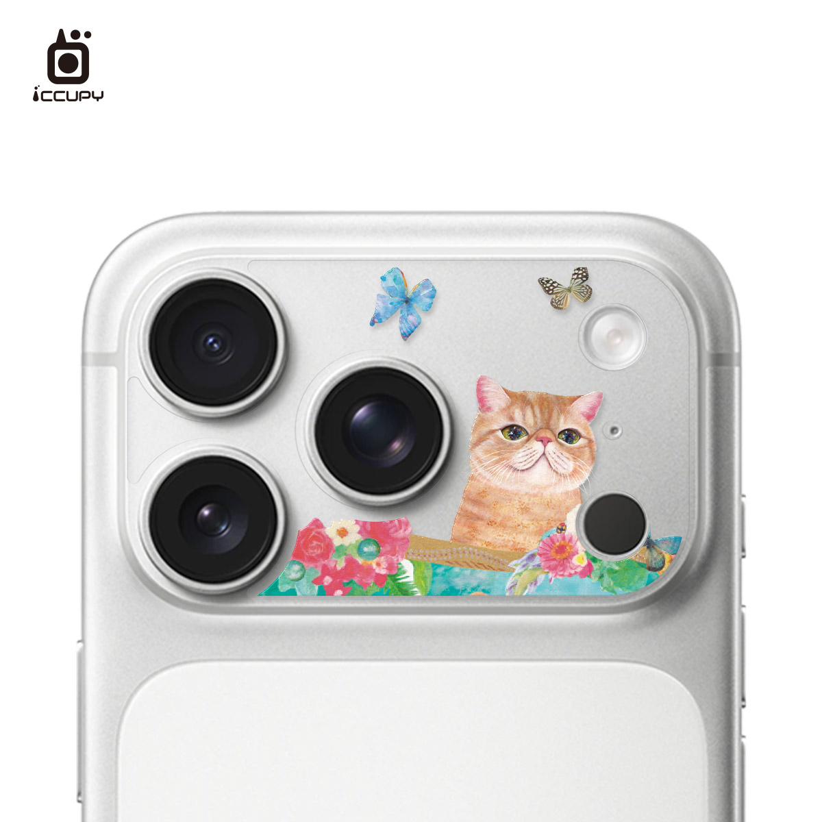 【猫の期待｜小天】9H霧面彩繪鏡頭底座貼 For iPhone 18 Pro | 文創小物