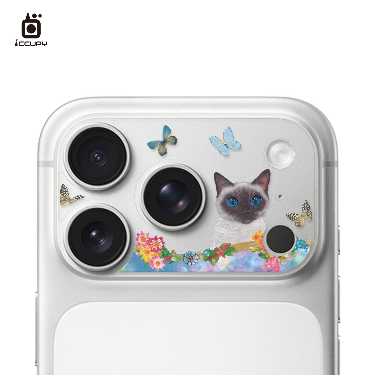 【猫の期待｜小雪美】9H霧面彩繪鏡頭底座貼 For iPhone 18 Pro | 文創小物