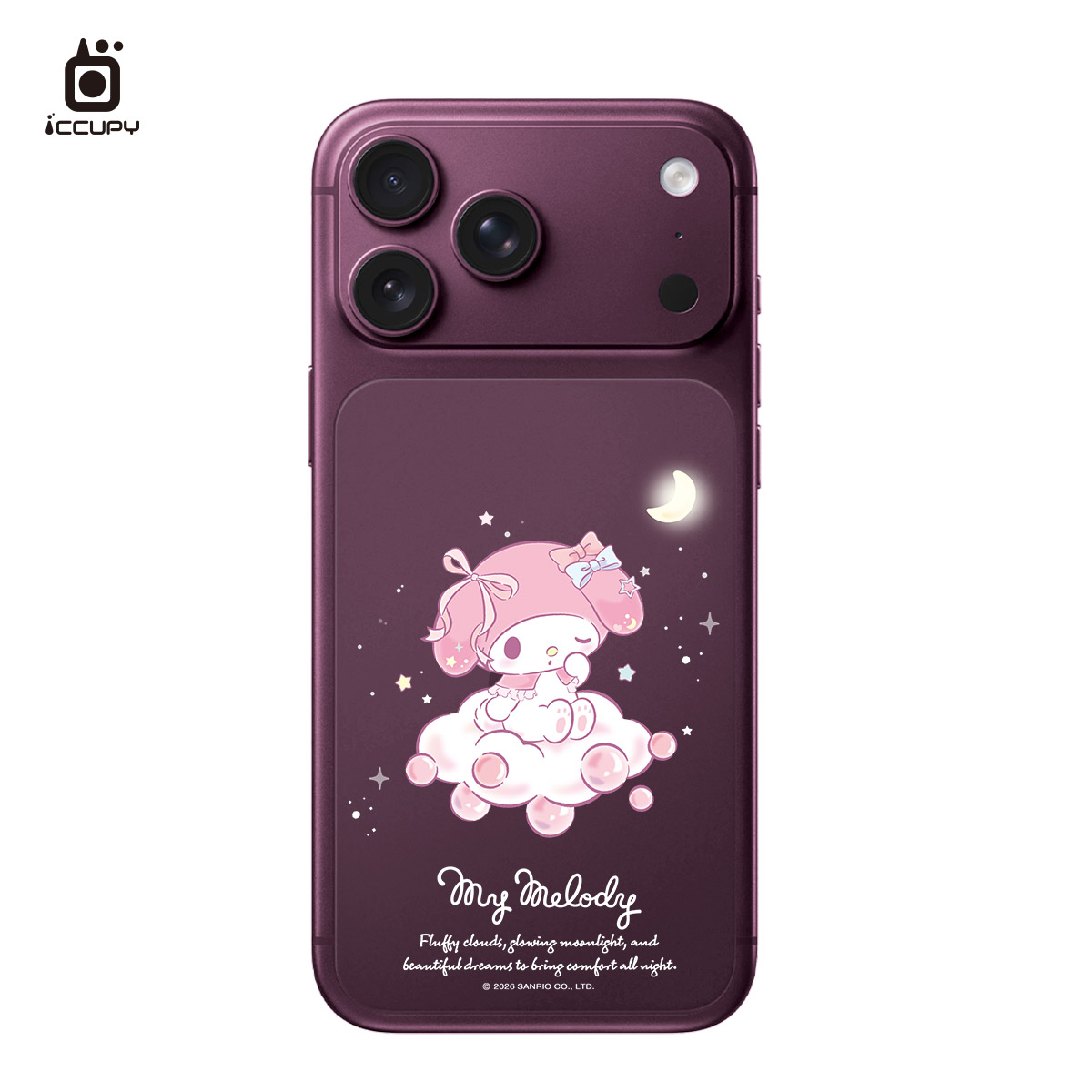 【三麗鷗｜晚安美樂蒂】9H霧面彩繪背貼 For iPhone 18 Pro Max | 文創小物