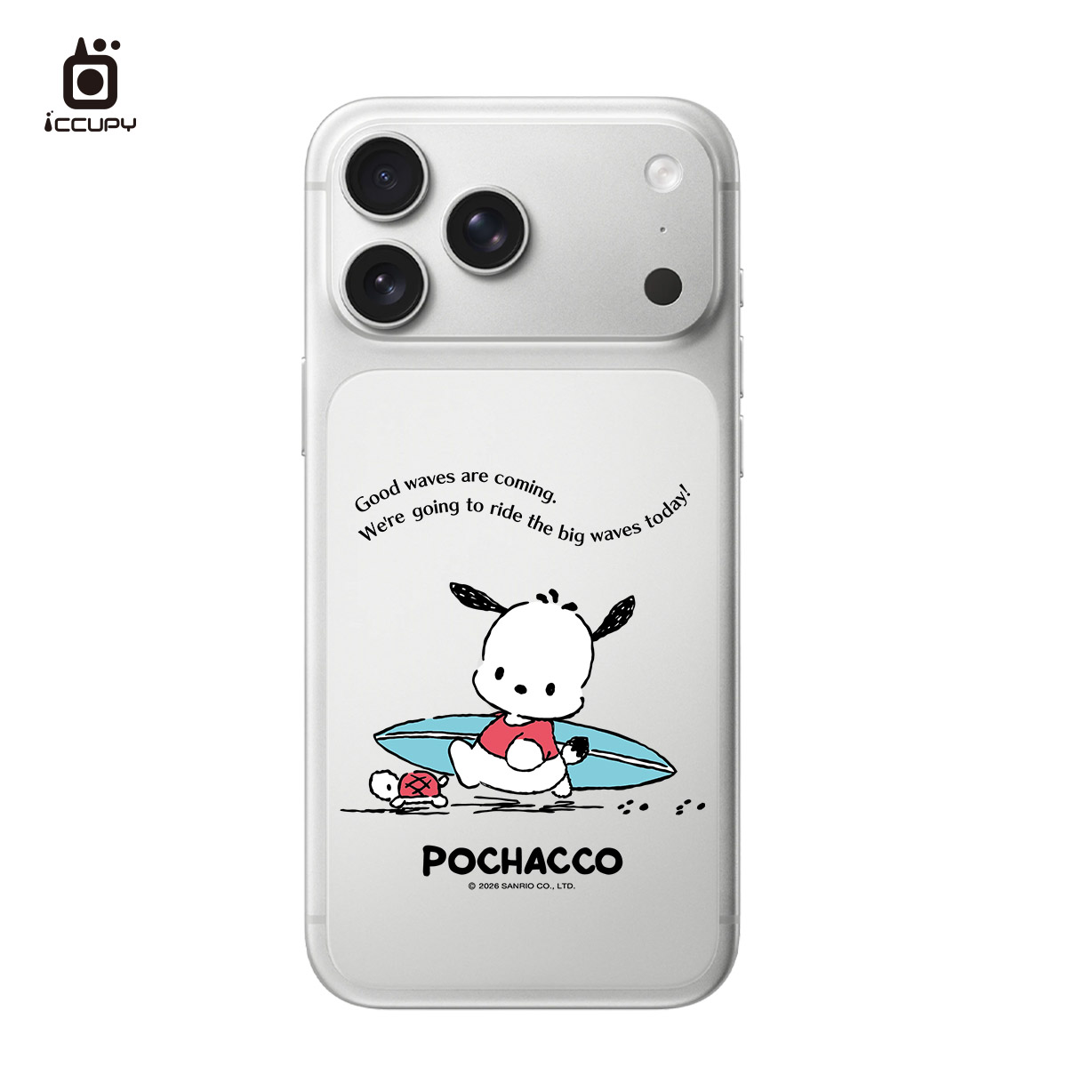 【三麗鷗｜衝浪帕恰】9H霧面彩繪背貼 For iPhone 18 Pro Max | 文創小物