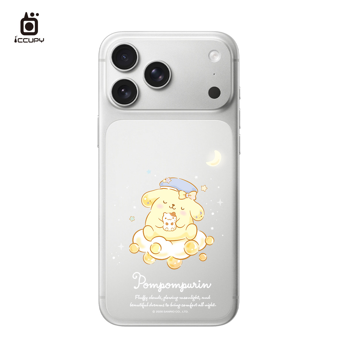 【三麗鷗｜晚安布丁狗】9H霧面彩繪背貼 For iPhone 18 Pro Max | 文創小物