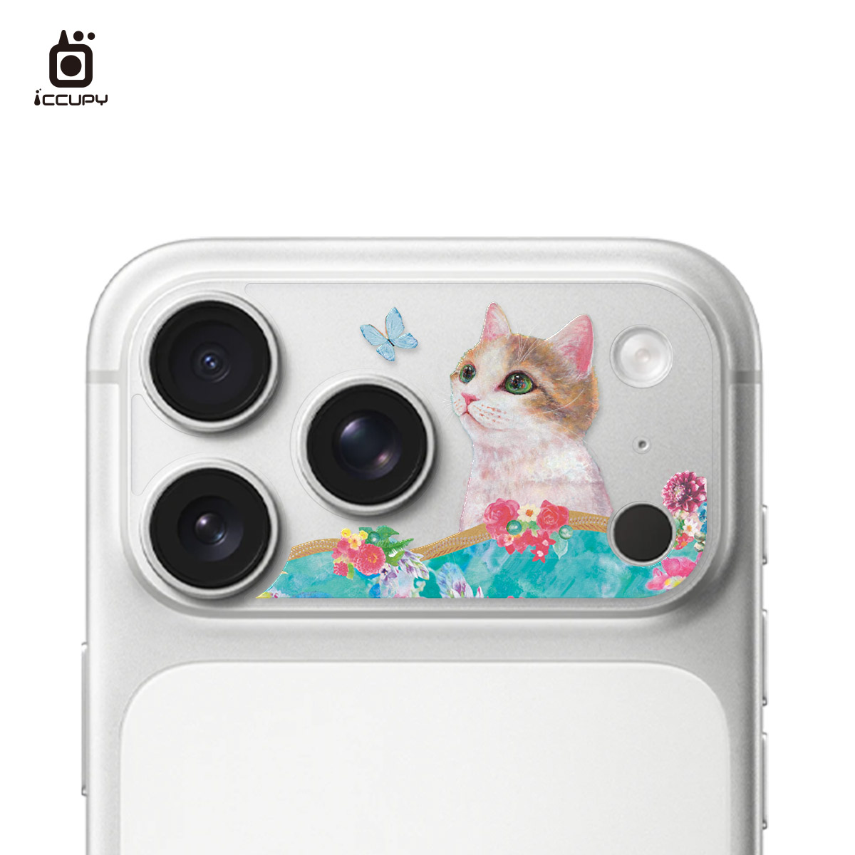【猫の期待｜泰泰】9H霧面彩繪鏡頭底座貼 For iPhone 18 Pro Max | 文創小物