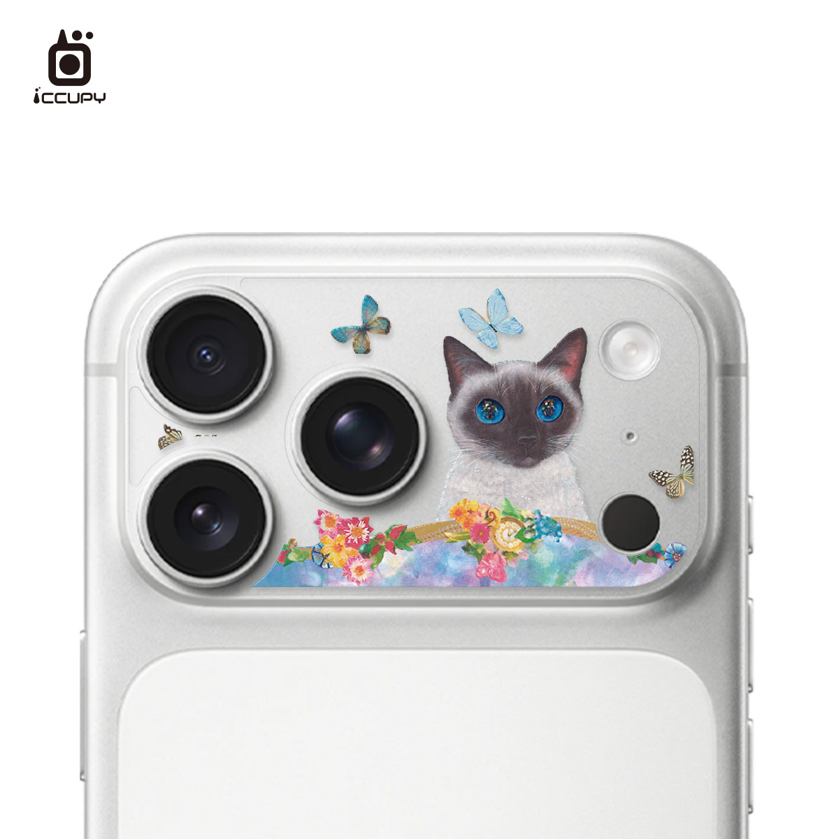 【猫の期待｜小雪美】9H霧面彩繪鏡頭底座貼 For iPhone 18 Pro Max | 文創小物