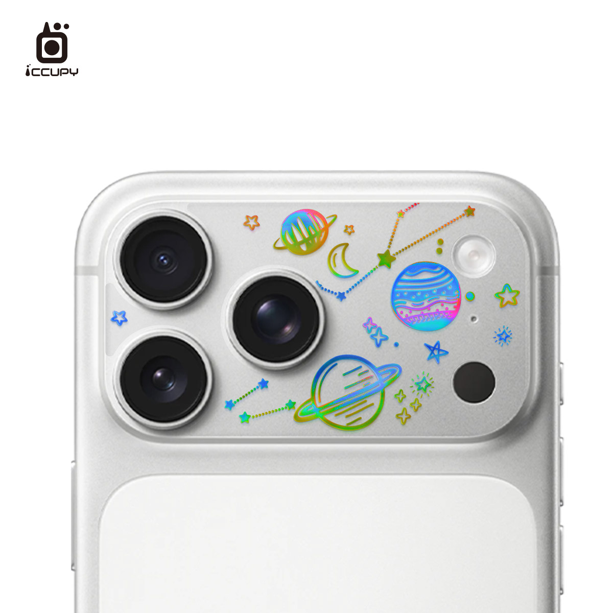 【極光晶雕|手繪星球】9H霧面鏡頭底座貼-鏡頭鏤空 For iPhone 18 Pro Max | 文創小物