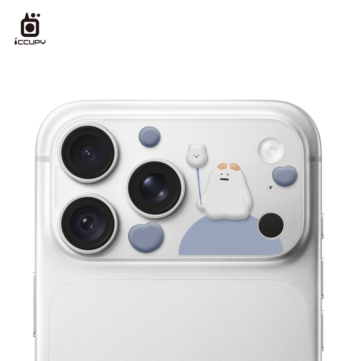 【懶懶怪︱愛自己】9H霧面彩繪鏡頭底座|泡泡貼For iPhone 18 Pro Max | 文創小物