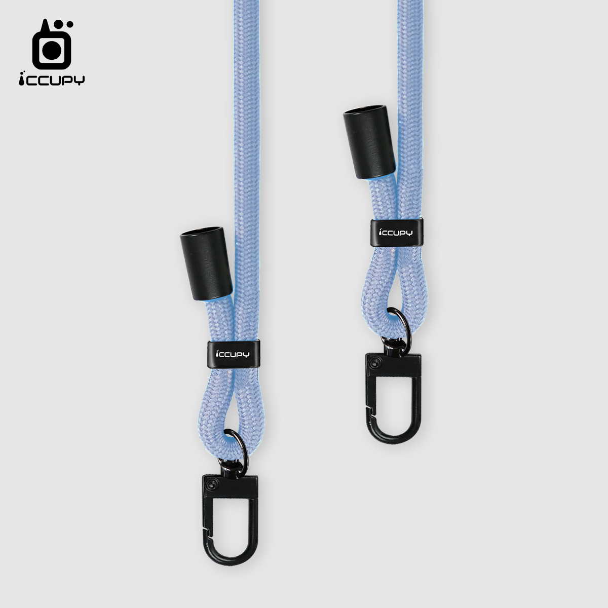 【iQ CASE角粒殼3.0】可調式背帶掛繩-灰藍