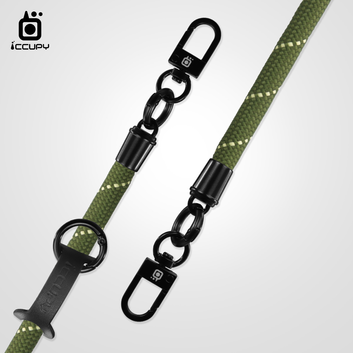 【超強韌手機掛繩】軍綠白紋