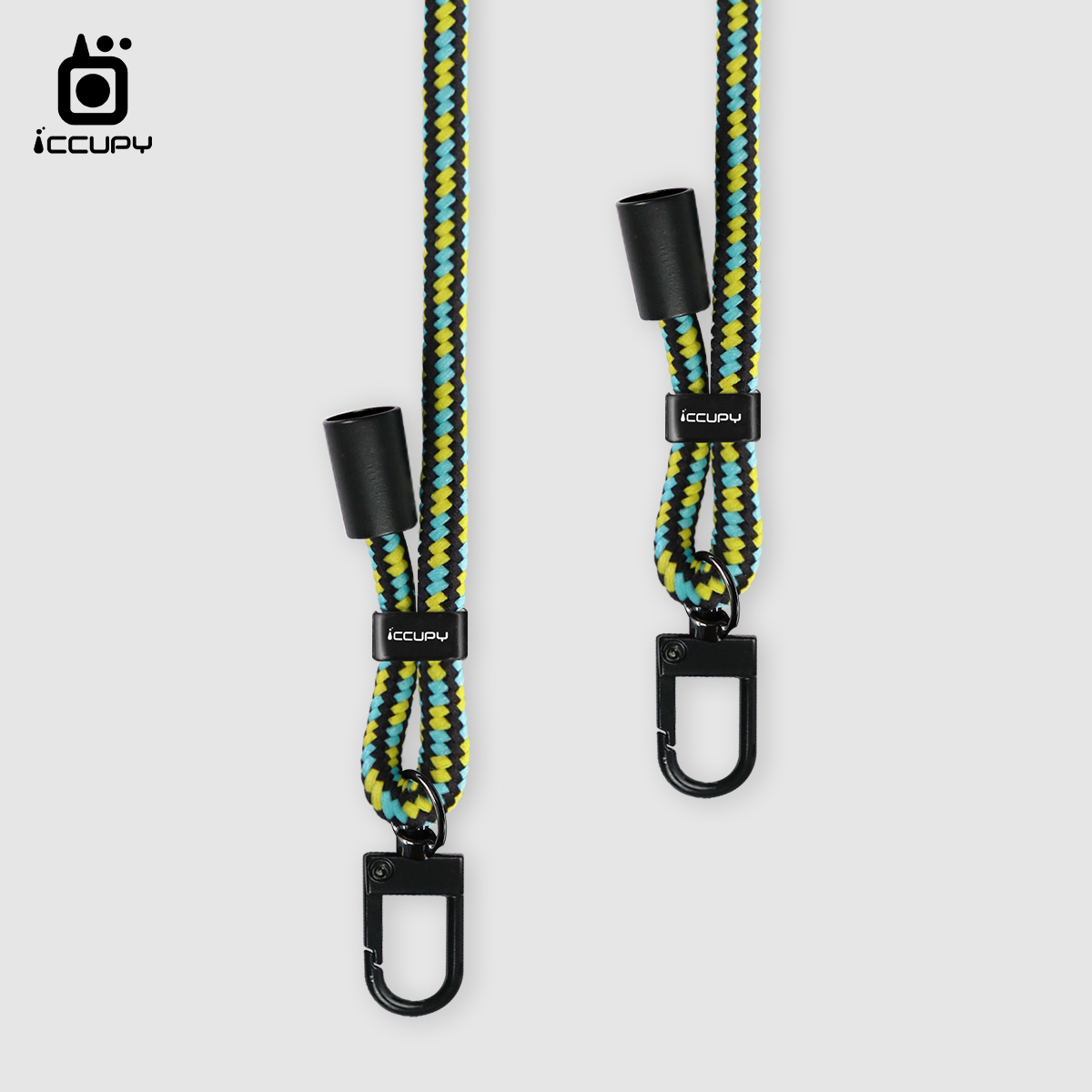 【iQ CASE角粒殼3.0】可調式背帶掛繩-圖騰黃藍
