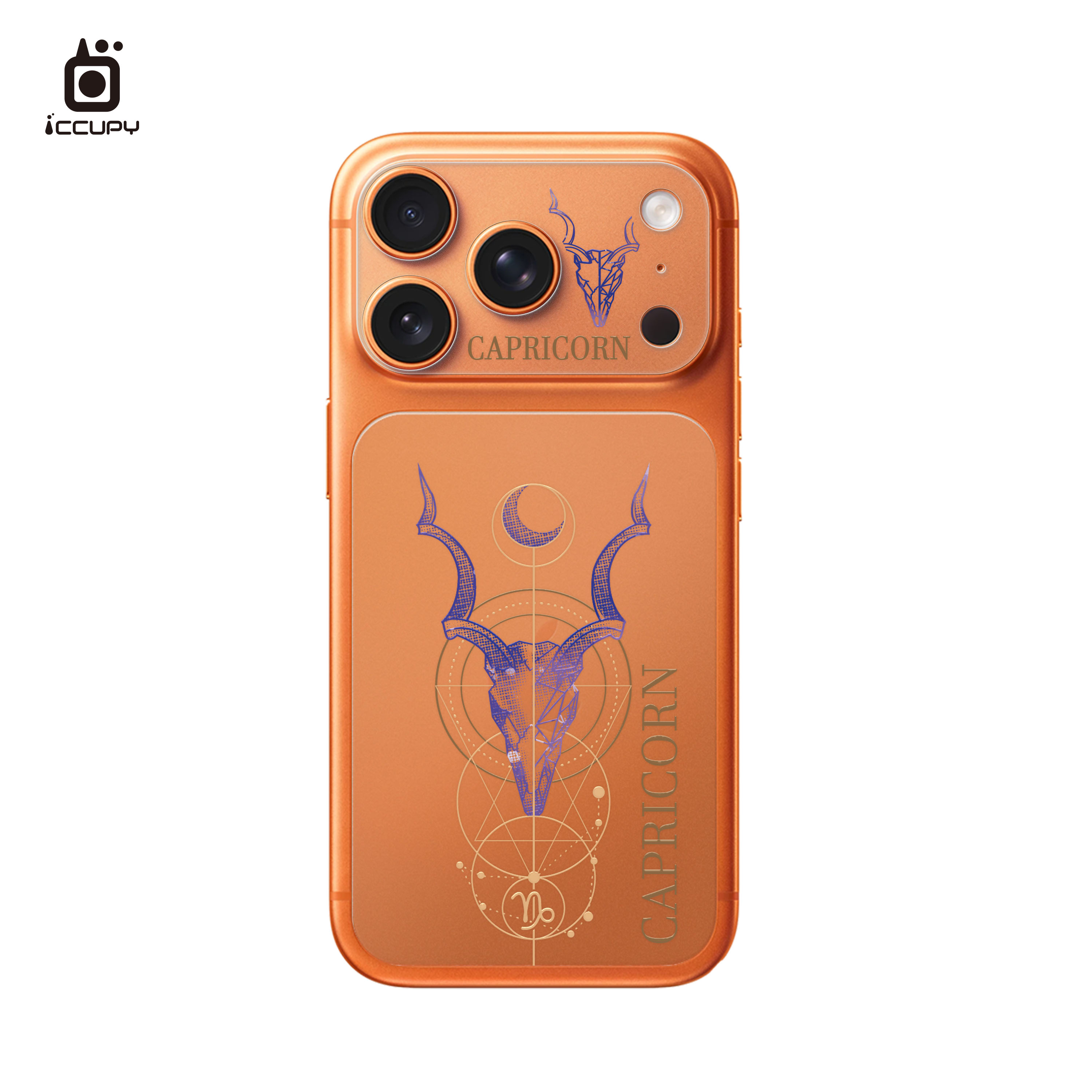 【占星-魔羯座】★套組★ MagSafe彩繪保護貼+彩繪鏡頭底座貼For iPhone 17 Pro