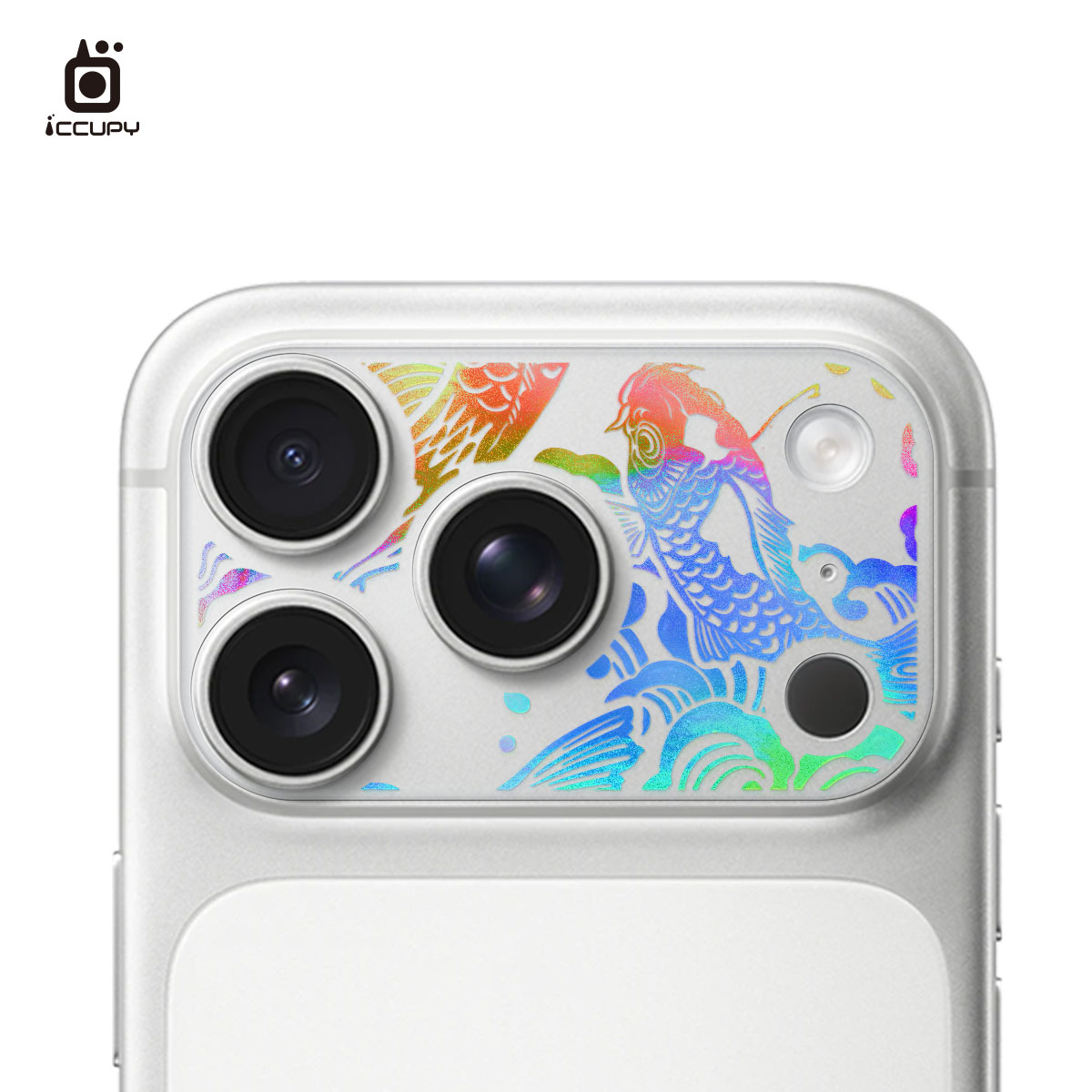 【極光晶雕|錦鯉】極光晶雕-鏡頭底座貼-鏡頭鏤空 For iPhone 17 Pro