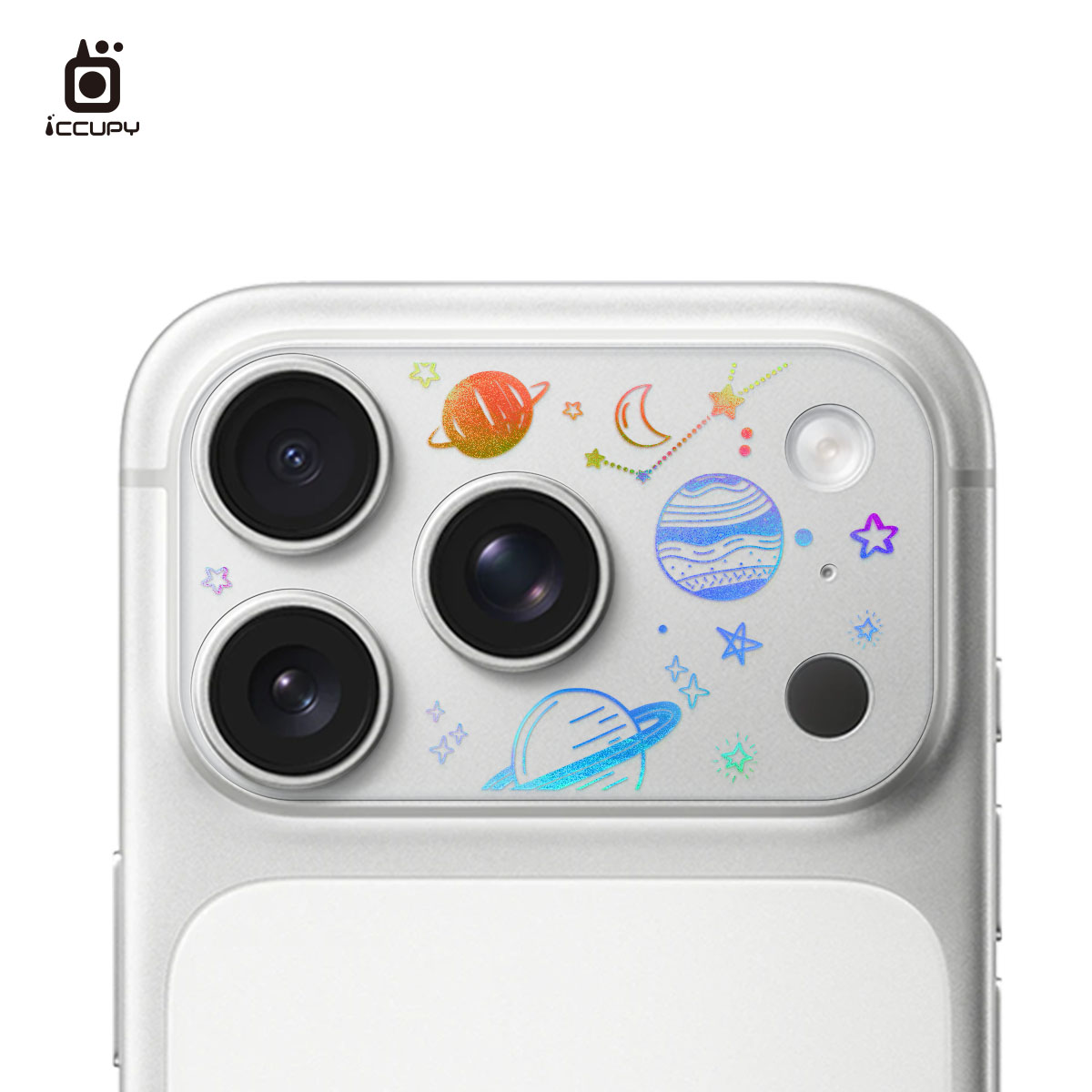 【極光晶雕|手繪星球】極光晶雕-鏡頭底座貼-鏡頭鏤空 For iPhone 17 Pro