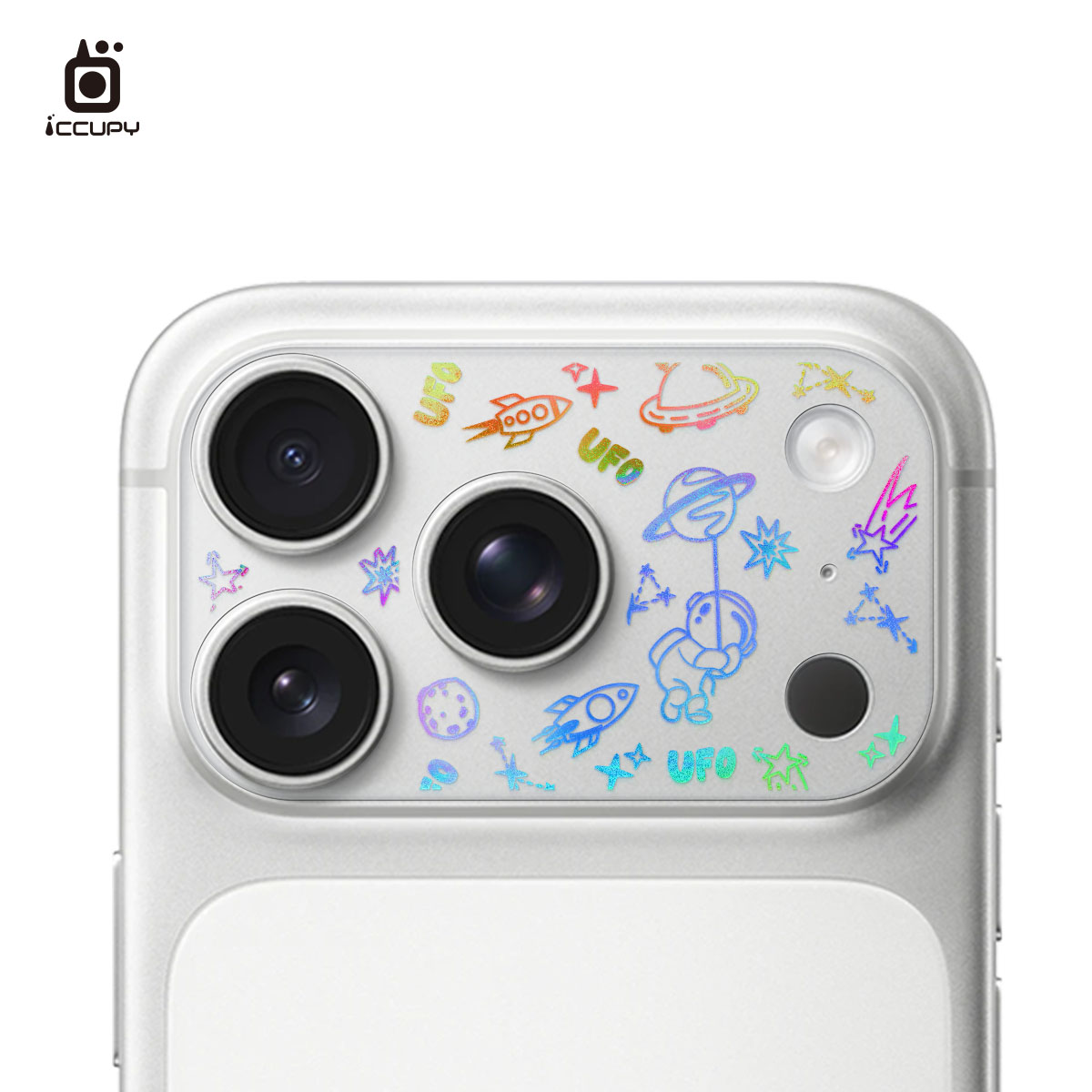 【極光晶雕|火箭星球】極光晶雕-鏡頭底座貼-鏡頭鏤空 For iPhone 17 Pro