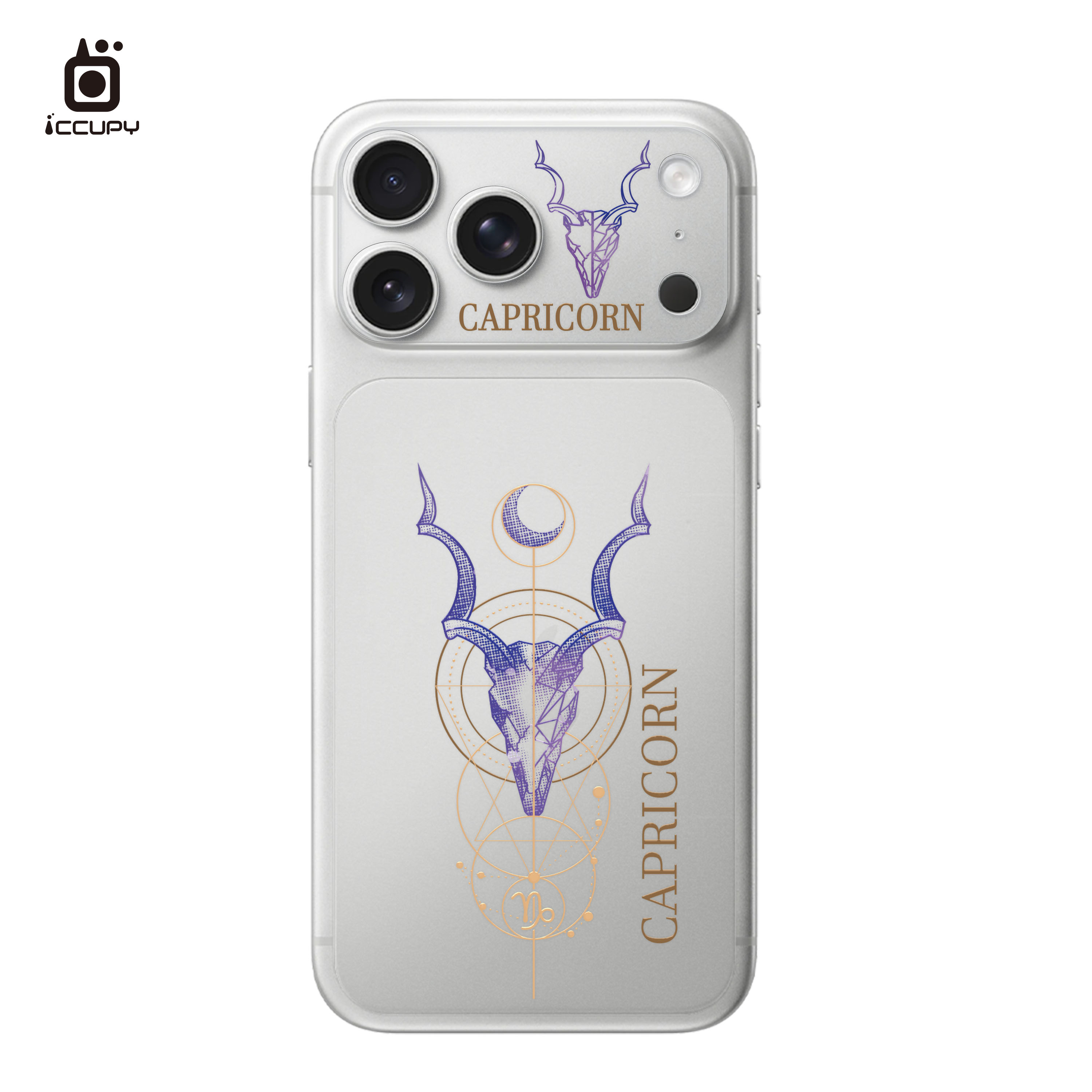 【占星-魔羯座】★套組★ MagSafe彩繪保護貼+彩繪鏡頭底座貼For iPhone 17 Pro Max