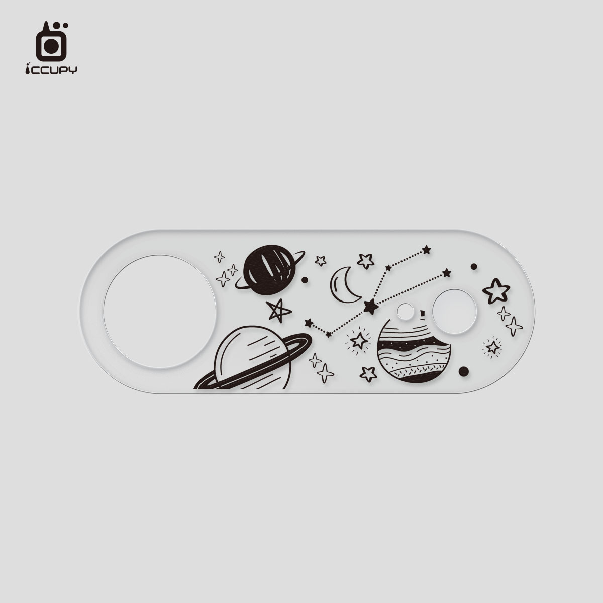 【手繪星球-黑】AG霧面底座貼-鏡頭鏤空款FOR iPhone 17 Air