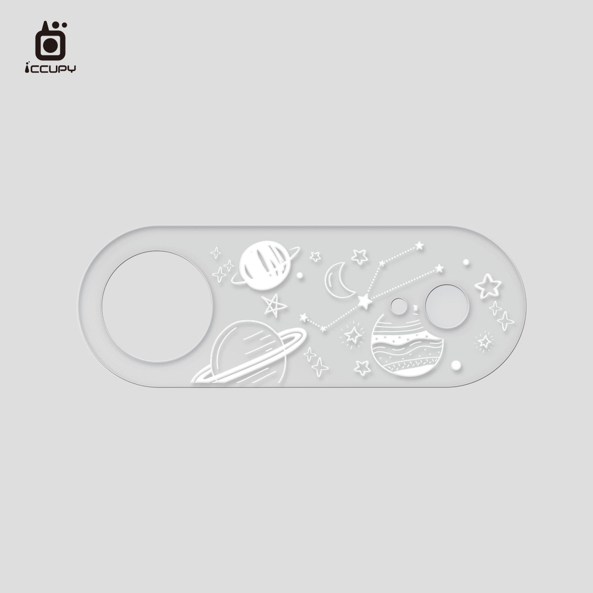 【手繪星球-白】AG霧面底座貼-鏡頭鏤空款FOR iPhone 17 Air