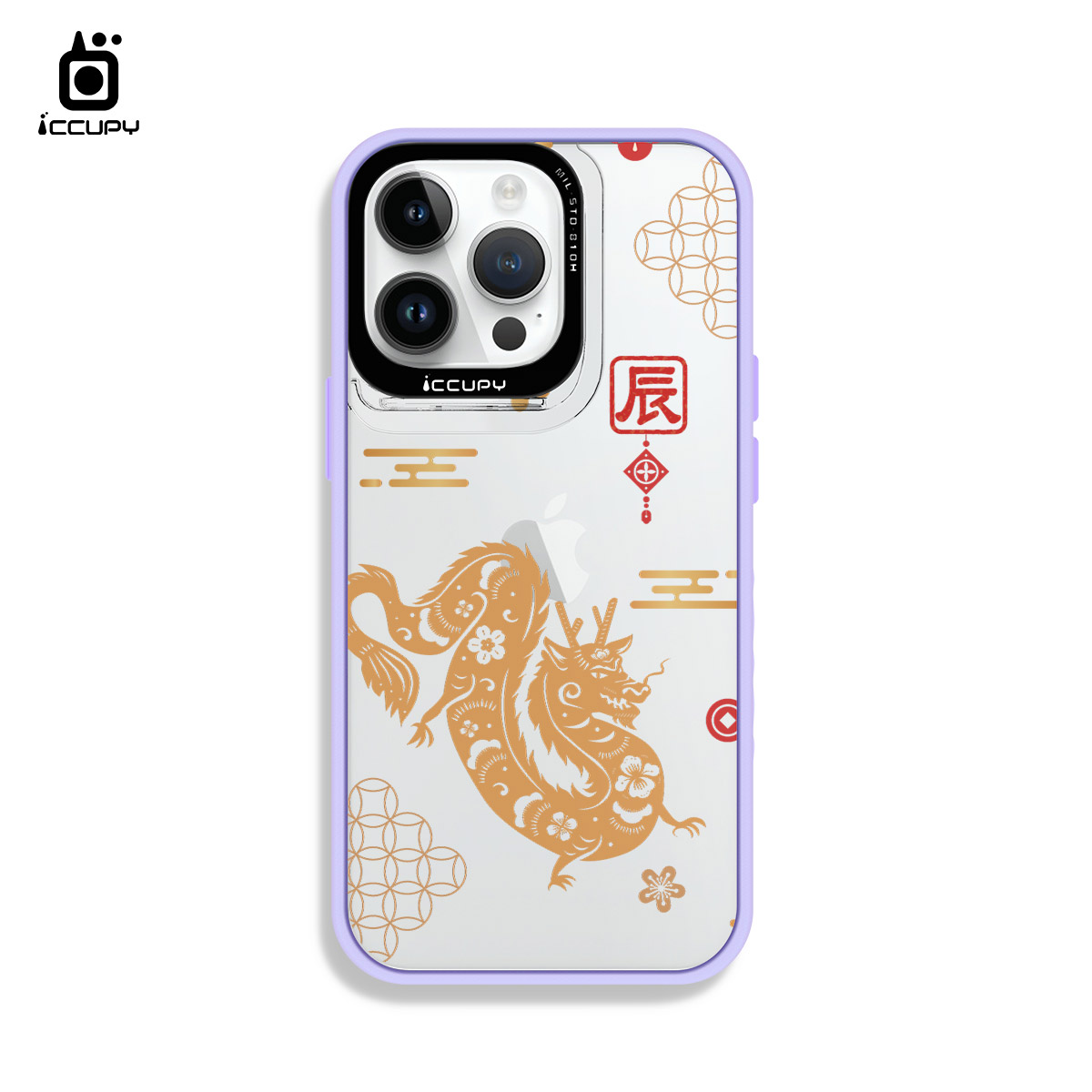 【龍年】｜黑占盾防摔立架手機殼(共四色) For iPhone 14 Pro Max-黑占iCCUPY