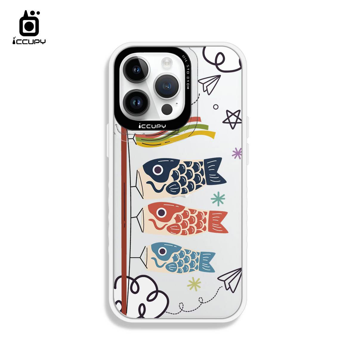 【鯉魚旗】｜黑占盾防摔立架手機殼(共四色) For iPhone 14 Pro Max-黑占iCCUPY