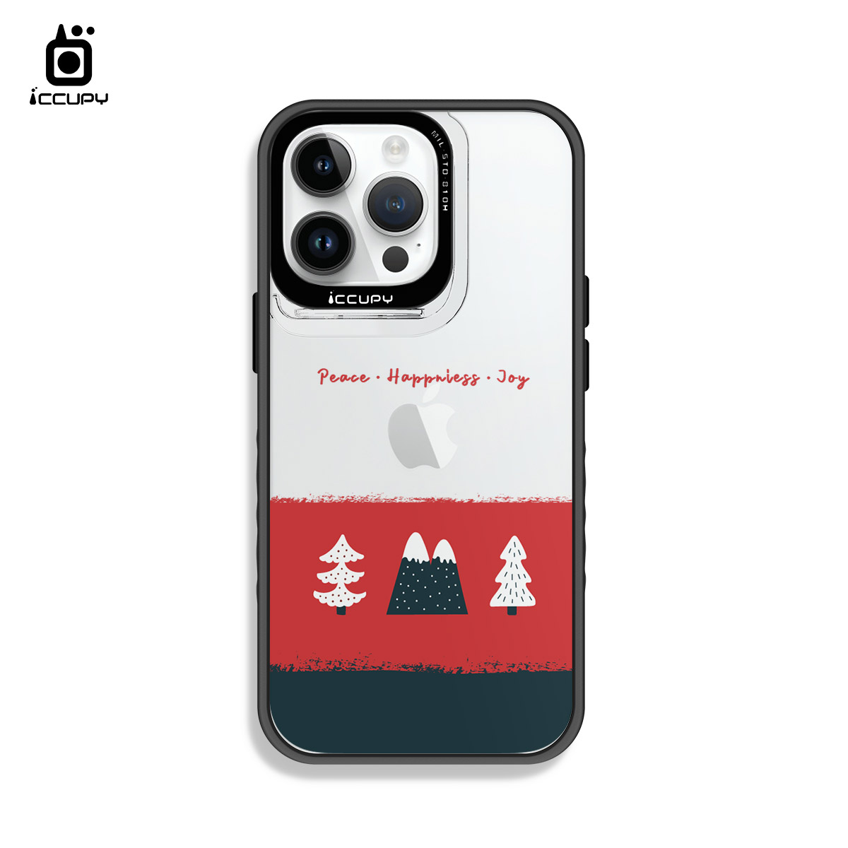 【聖誕下雪了】｜黑占盾防摔立架手機殼(共四色) For iPhone 14 Pro Max-黑占iCCUPY