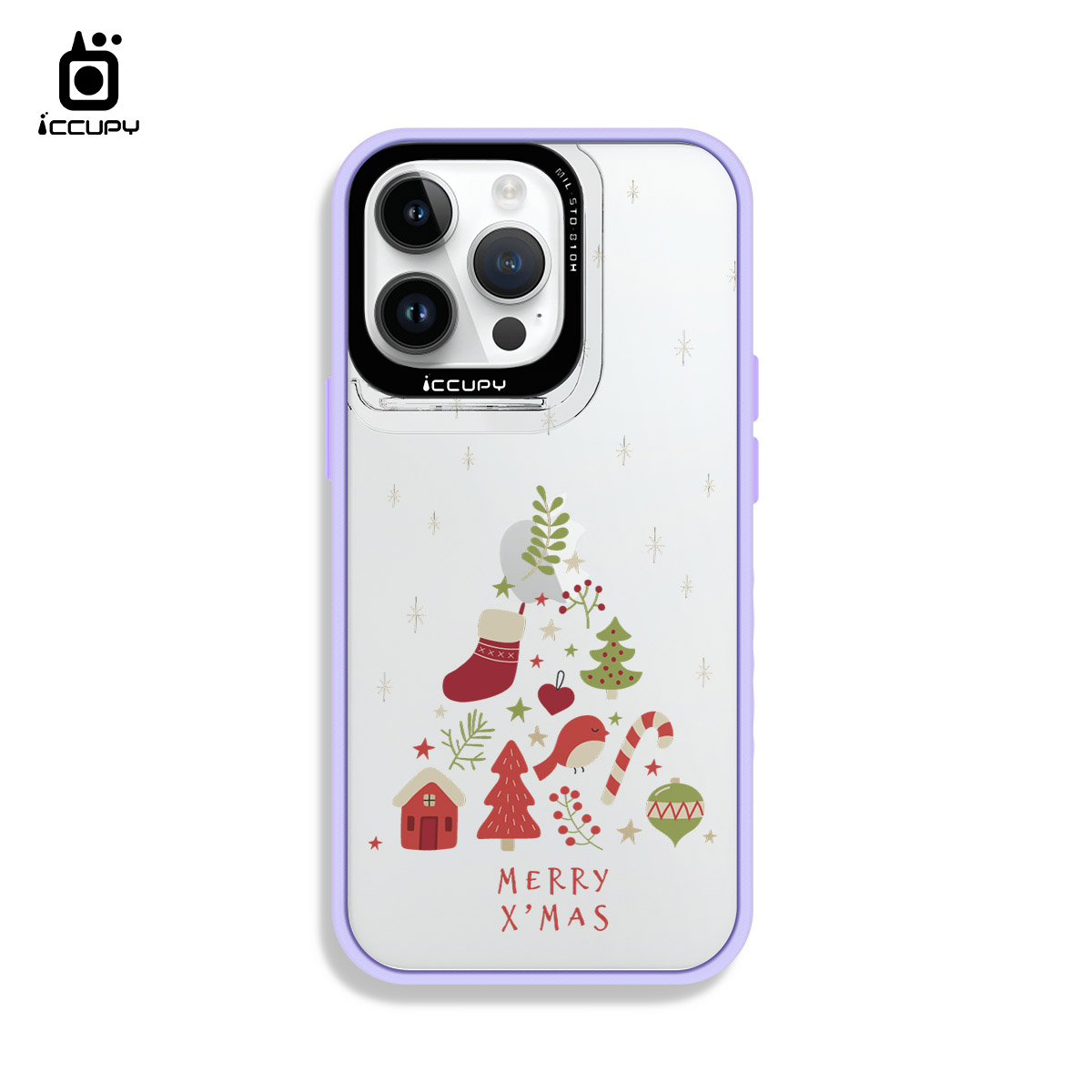 【暖暖聖誕】｜黑占盾防摔立架手機殼(共四色) For iPhone 14 Pro Max-黑占iCCUPY