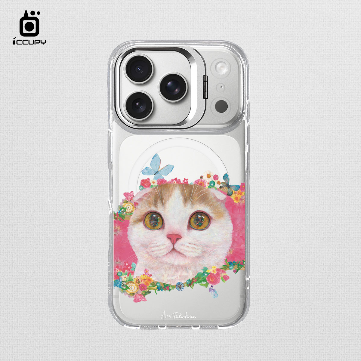 【猫の期待|羅伊契透底】防摔立架手機殼(透明) For iPhone 17 Pro 6.3吋