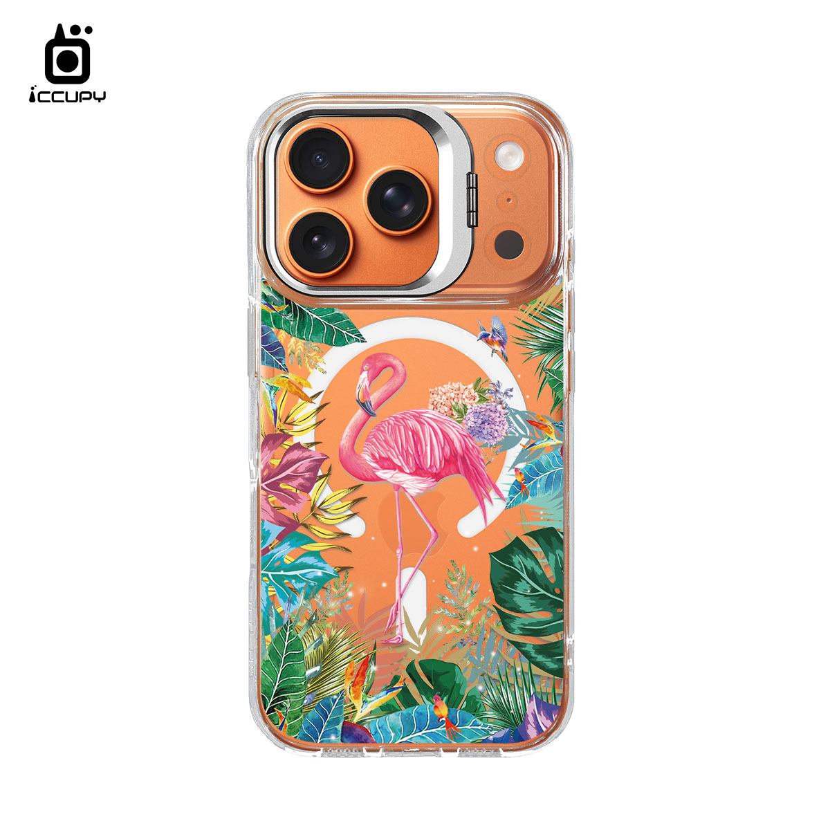 【花開盛夏|鶴】防摔立架手機殼(透明) For iPhone 17 Pro 6.3吋