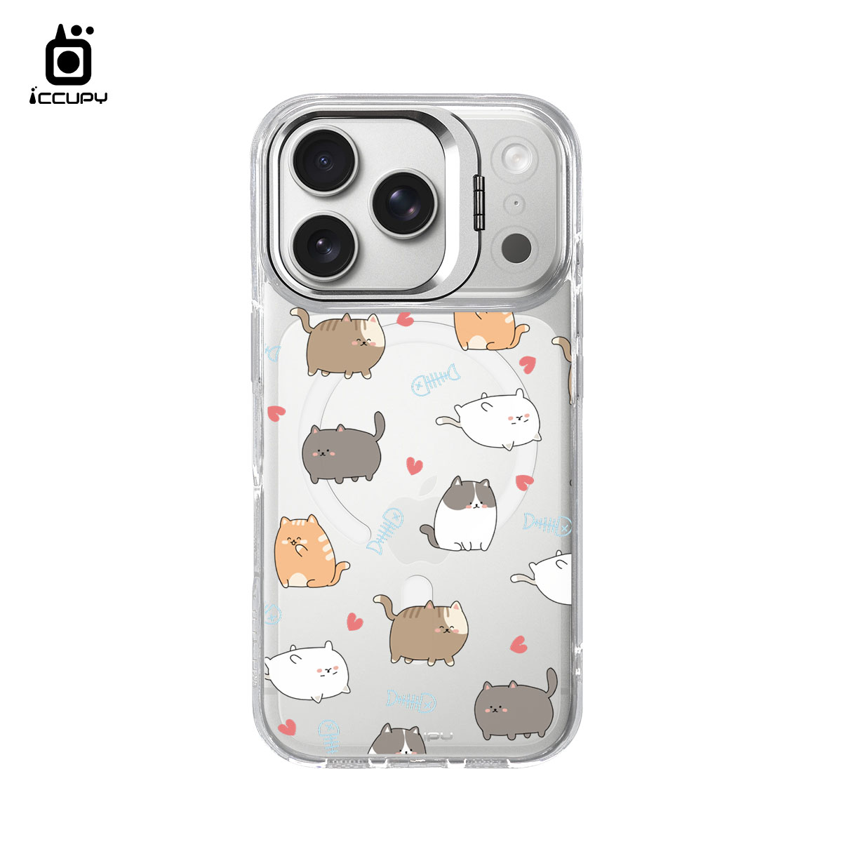 【耍廢小貓】防摔立架手機殼(透明) For iPhone 17 Pro 6.3吋