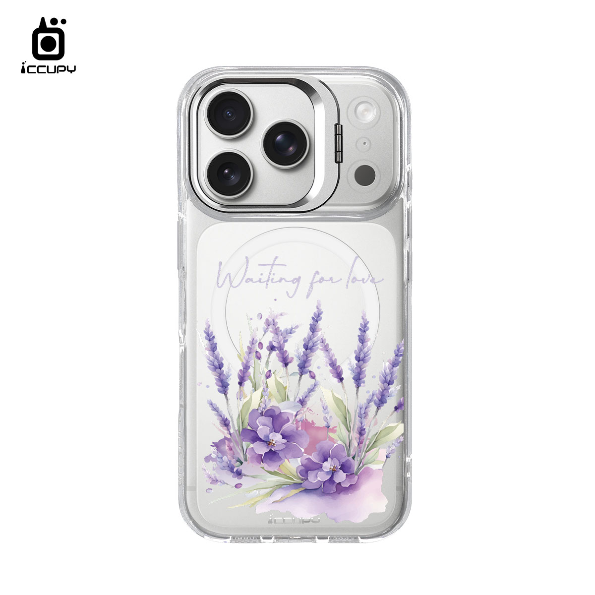 【浪漫花卉|薰衣草2】防摔立架手機殼(透明) For iPhone 17 Pro 6.3吋