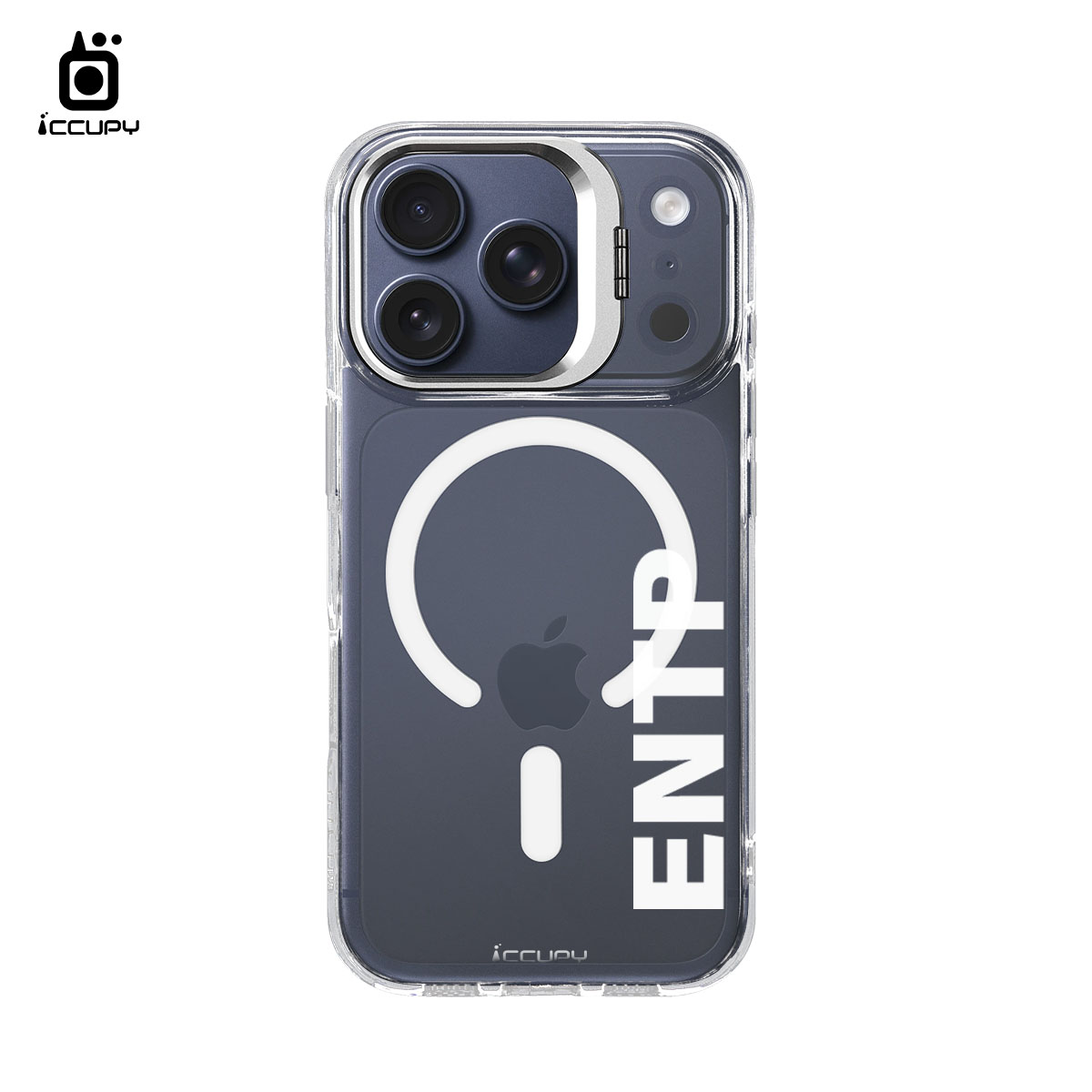 【MBTI｜字母系列-ENTP 評論家(白色)】防摔立架手機殼(透明) For iPhone 17 Pro 6.3吋