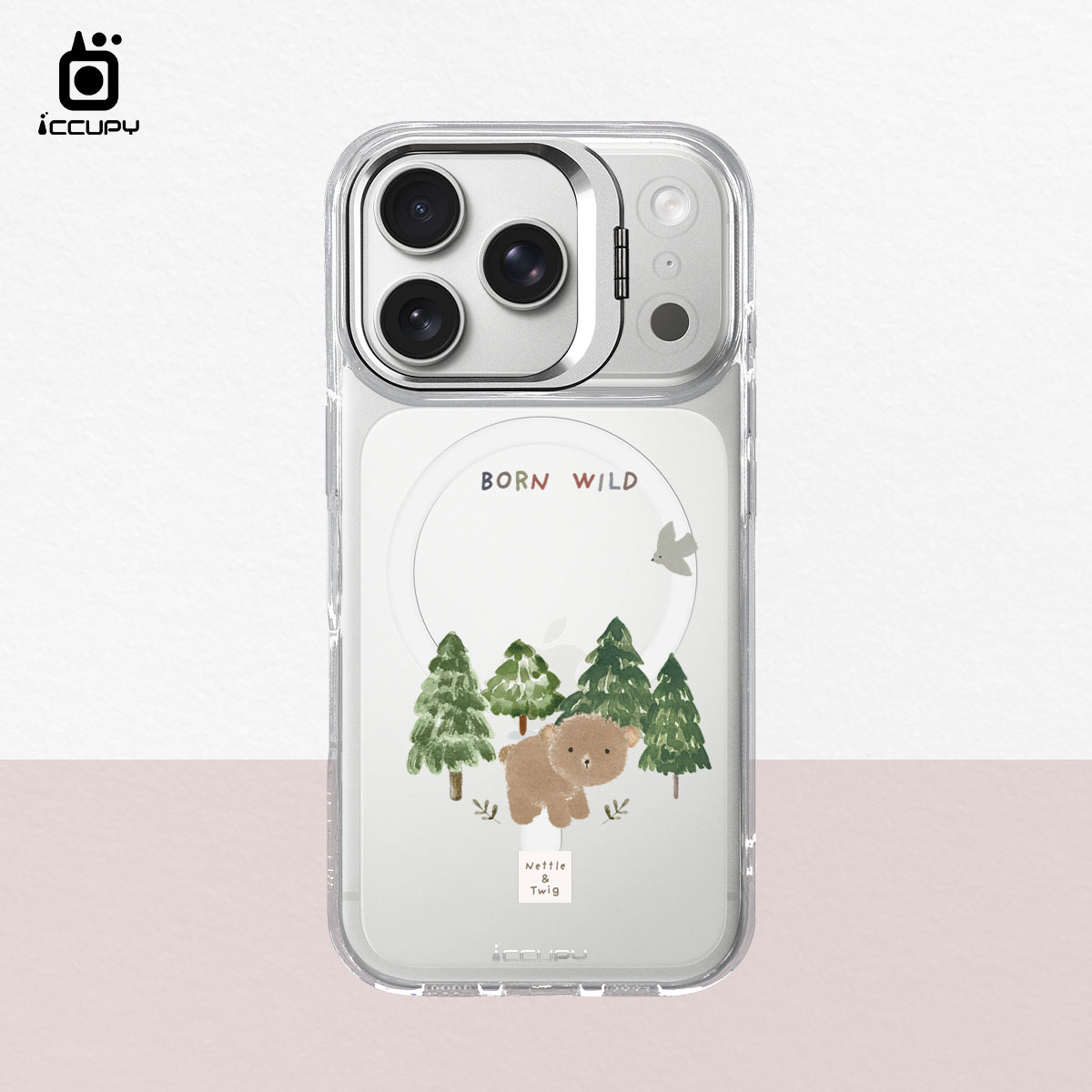【森森物語｜森林小熊】防摔立架手機殼(透明) For iPhone 17 Pro 6.3吋