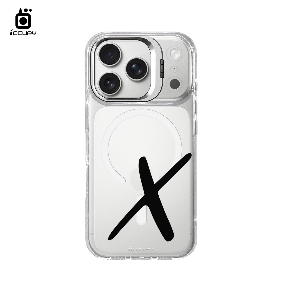 【個性字母X｜黑字】防摔立架手機殼(透明) For iPhone 17 Pro 6.3吋