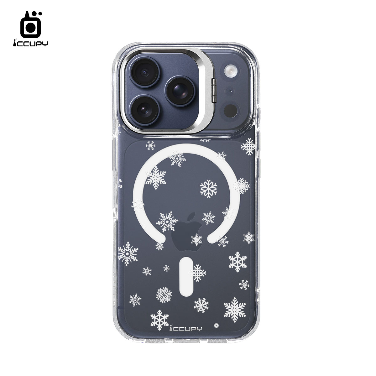 【雪花飄飄】防摔立架手機殼(透明) For iPhone 17 Pro 6.3吋