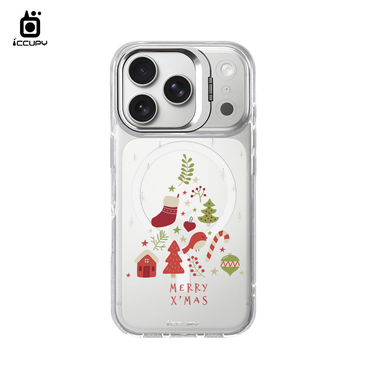 【暖暖聖誕】防摔立架手機殼(透明) For iPhone 17 Pro 6.3吋