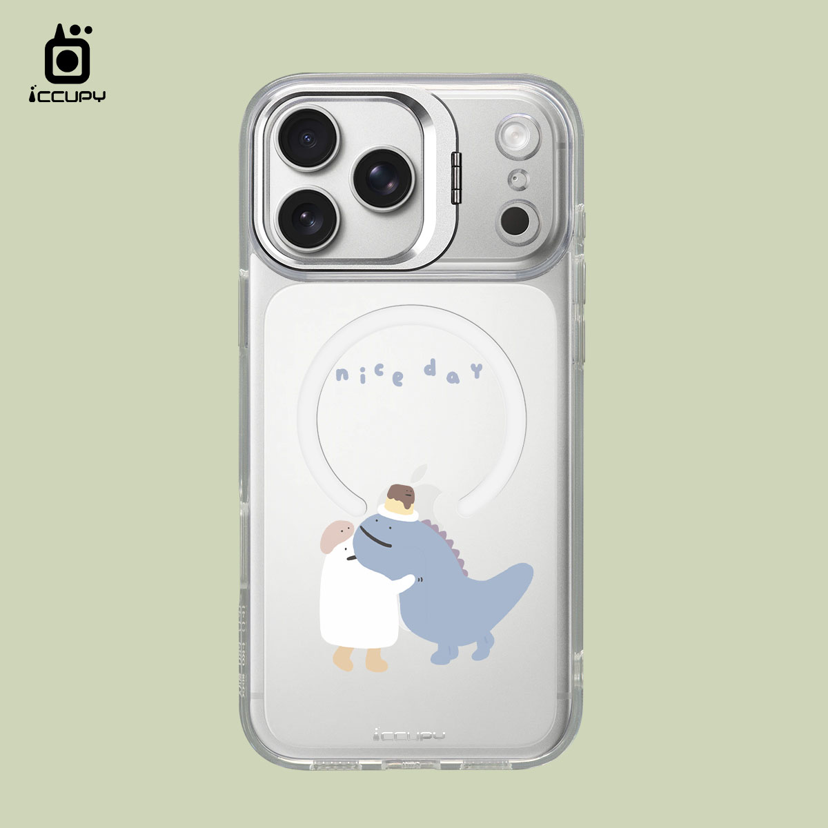 【懶懶怪|NICE DAY】防摔立架手機殼(透明) For iPhone 17 Pro Max 6.9吋