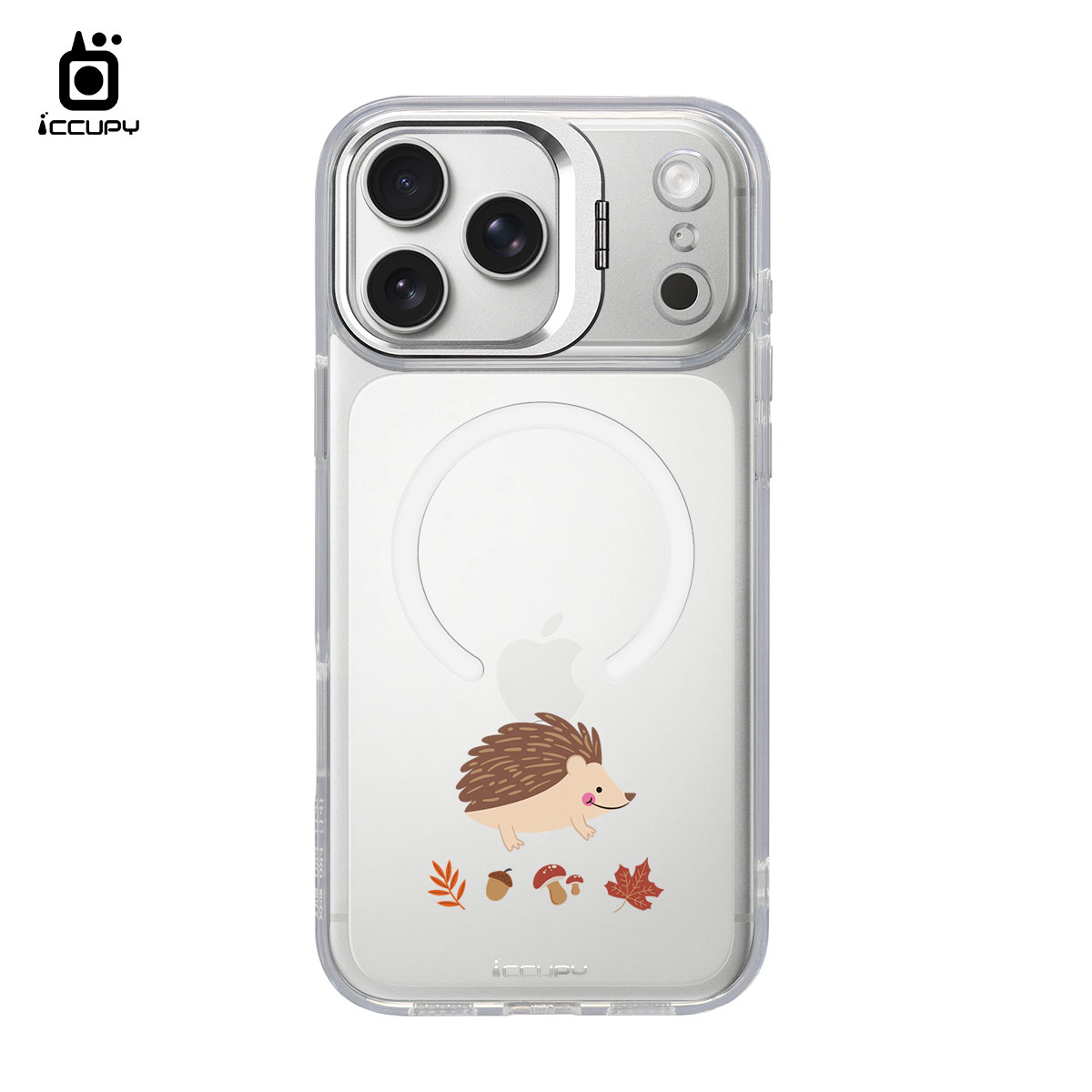 【小刺蝟】防摔立架手機殼(透明) For iPhone 17 Pro Max 6.9吋