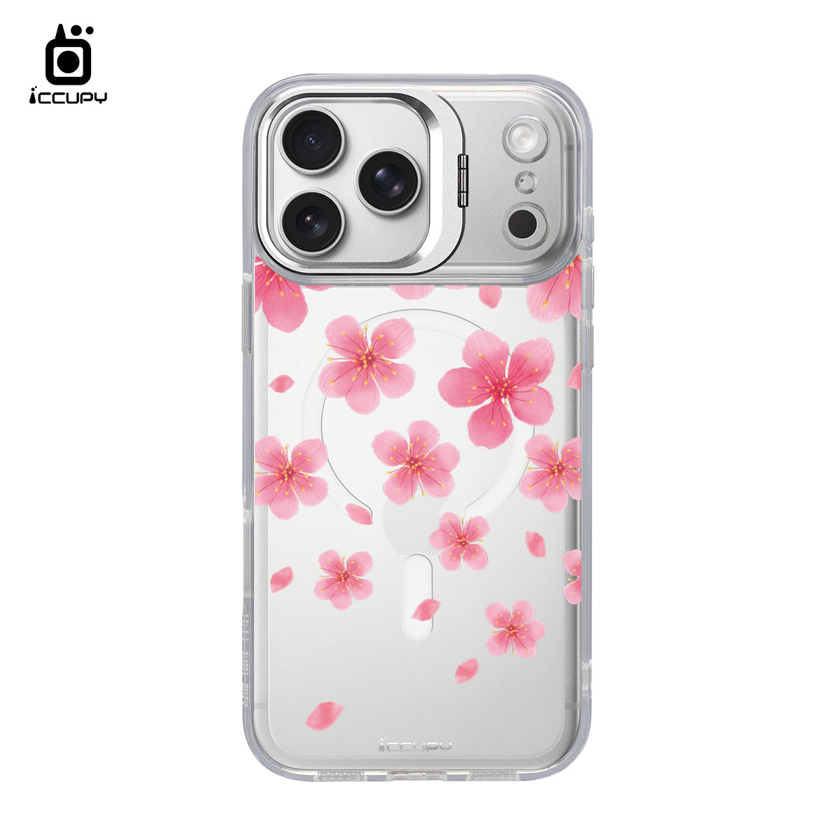 【浪漫花卉|櫻花07】防摔立架手機殼(透明) For iPhone 17 Pro Max 6.9吋