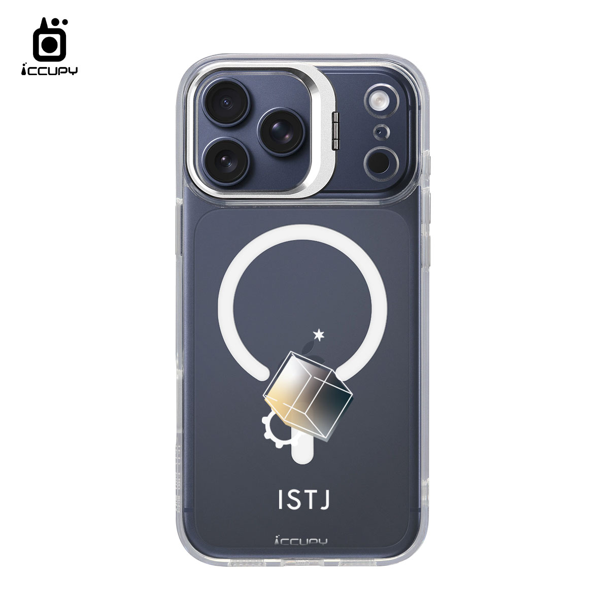 【MBTI｜手繪系列-ISTJ 物流師(金屬)】防摔立架手機殼(透明) For iPhone 17 Pro Max 6.9吋