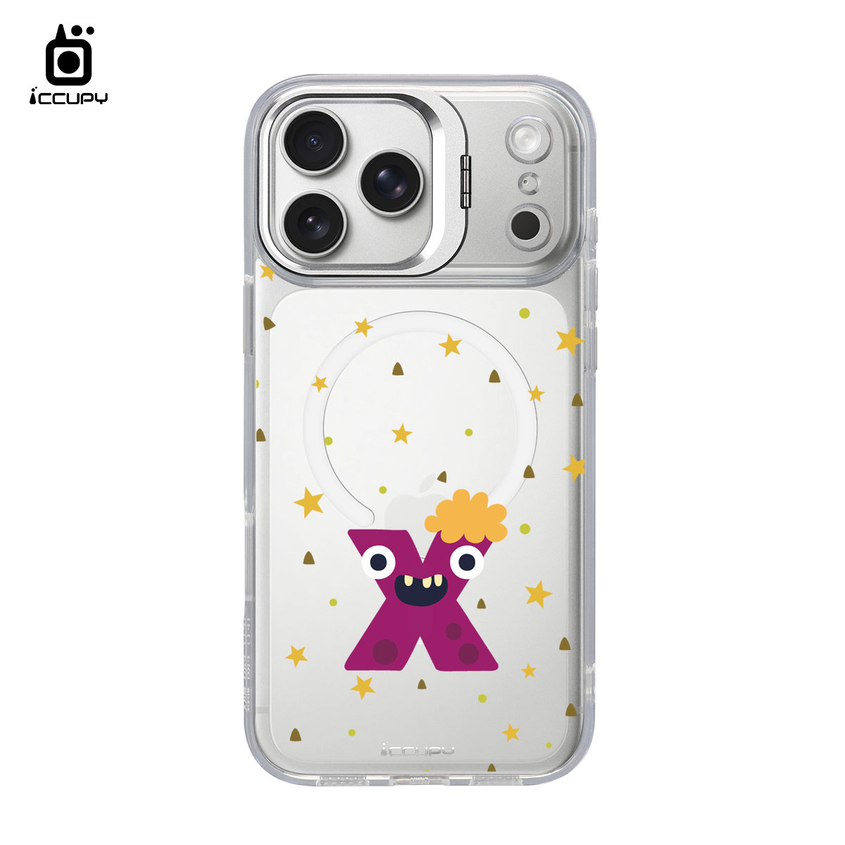 【怪獸字母X】防摔立架手機殼(透明) For iPhone 17 Pro Max 6.9吋