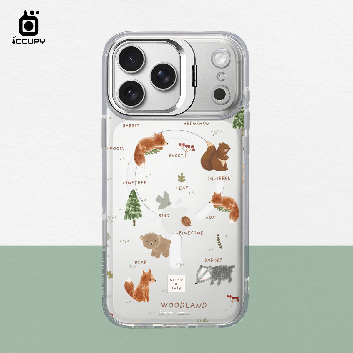 【森森物語｜森林裡的小動物A】防摔立架手機殼(透明) For iPhone 17 Pro Max 6.9吋